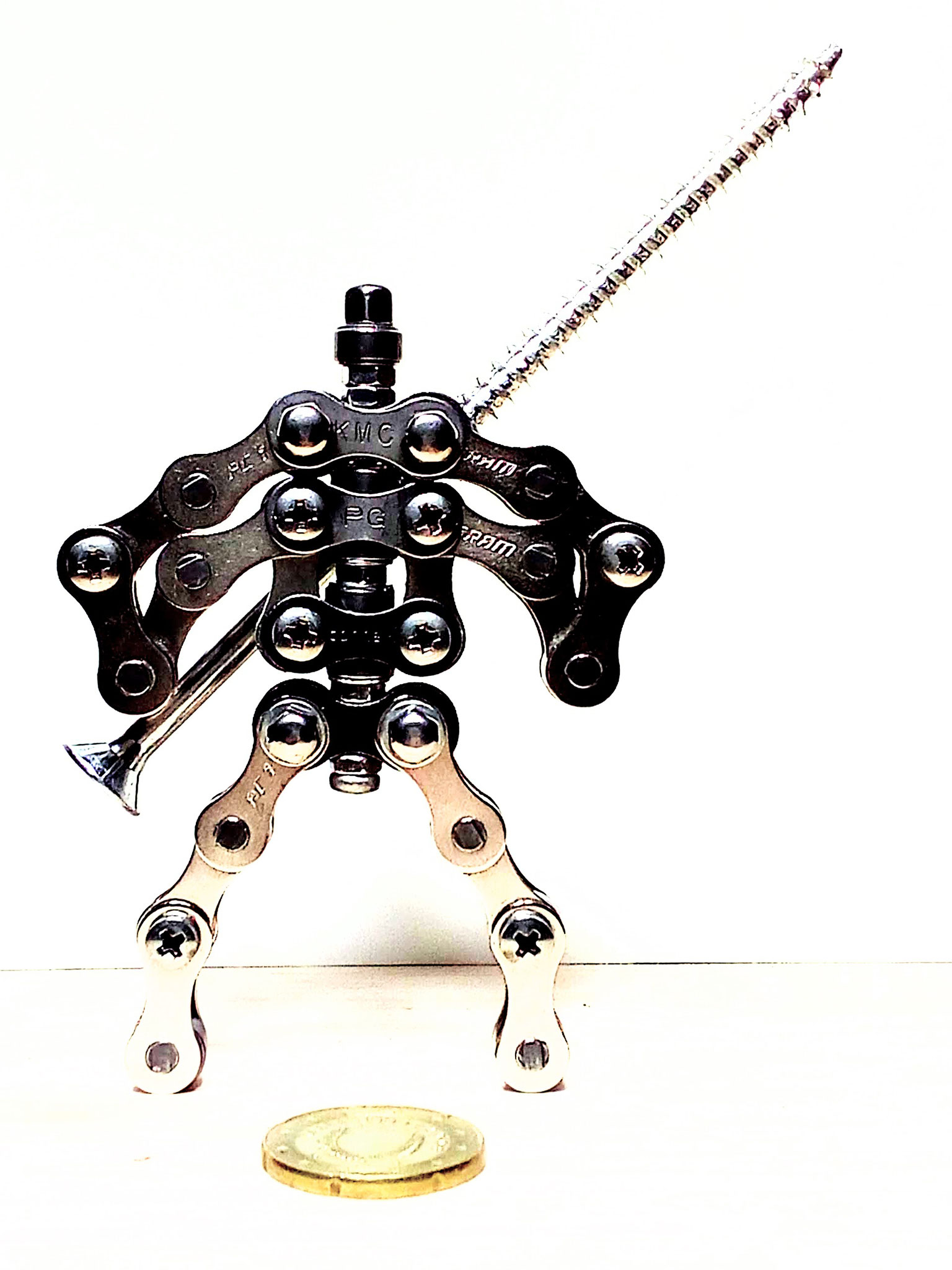 How to make bike chain art cheap