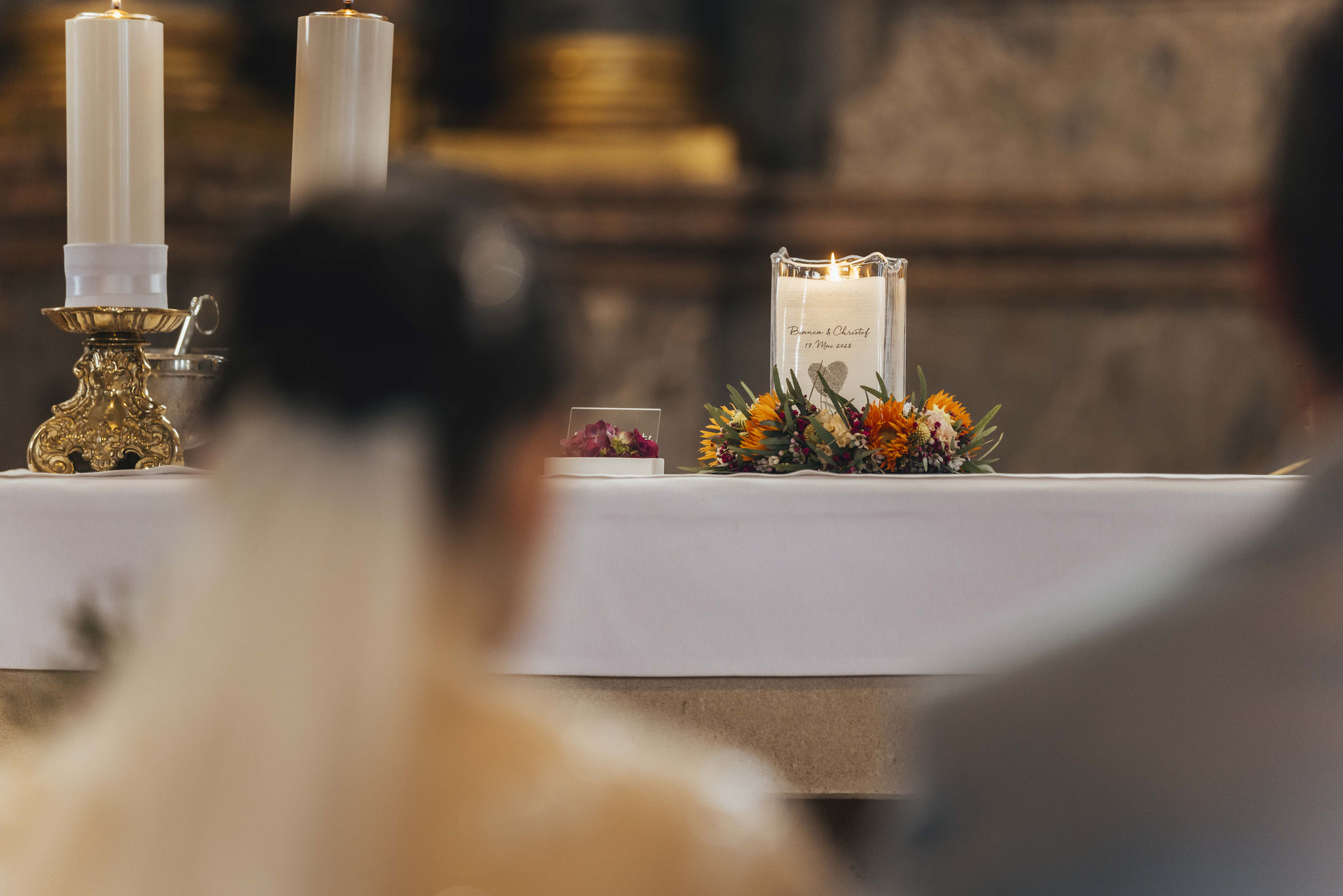 Vielen Dank für diese wunderschöne Hochzeitskerze - liebe Grüße aus dem Burgenland, Christof und Bianca