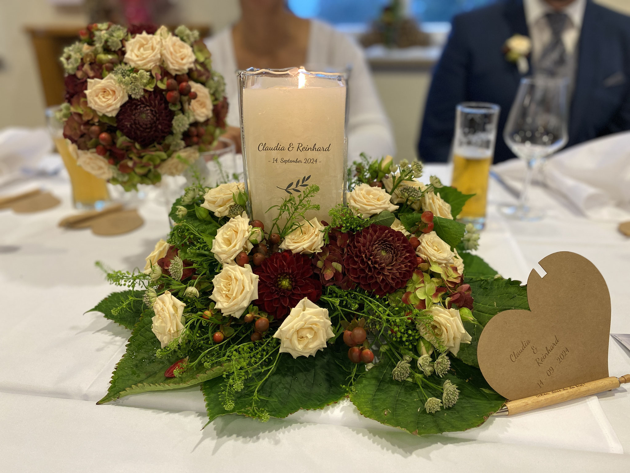 Danke für die wunderschöne Hochzeitskerze ! Claudia & Reinhard