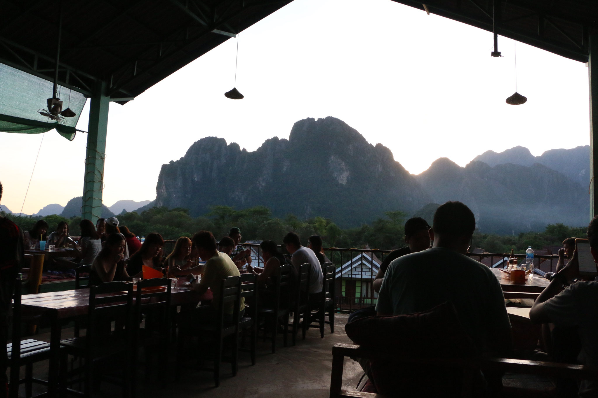 Vang Vieng - Dinner with a view :)