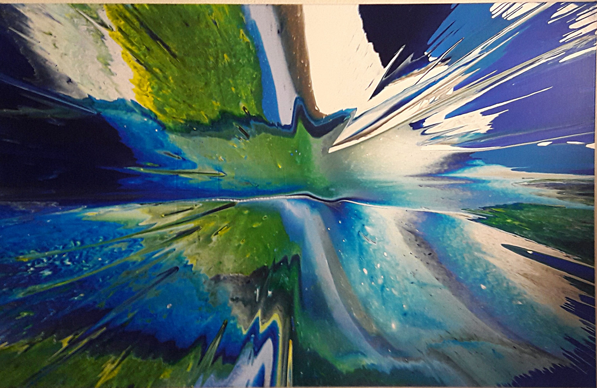 2017, Fluid-Acrylic on Canvas, 100 x 50 cm