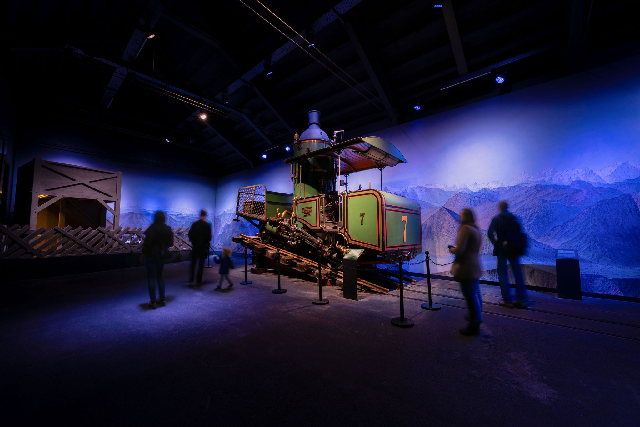 Lok_Nr_7_in_Remise_neue_Ausstellung_Rigi_Kulm