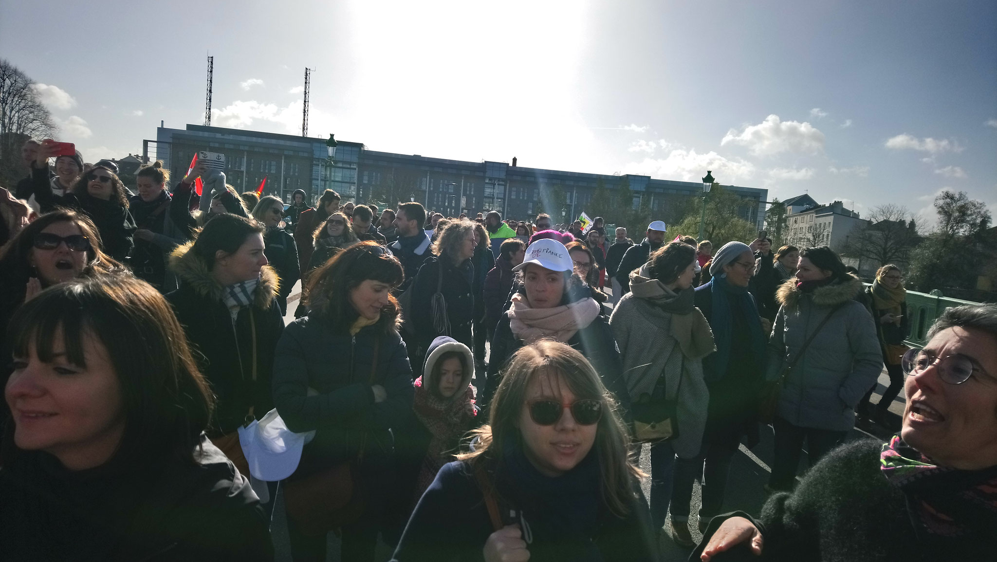 Manif du DASEN au Rectorat - 11/03