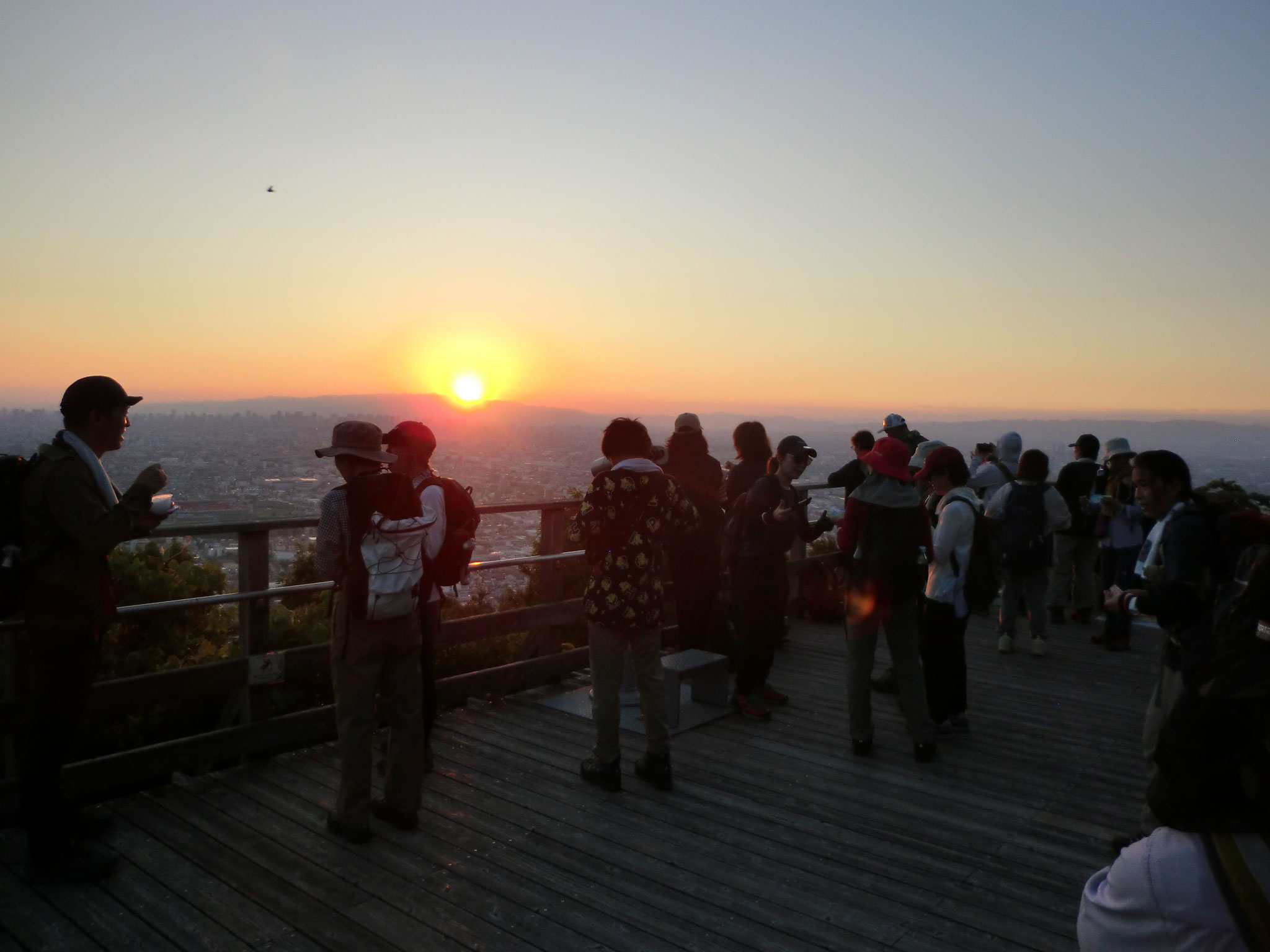 みはらし広場からの夕日
