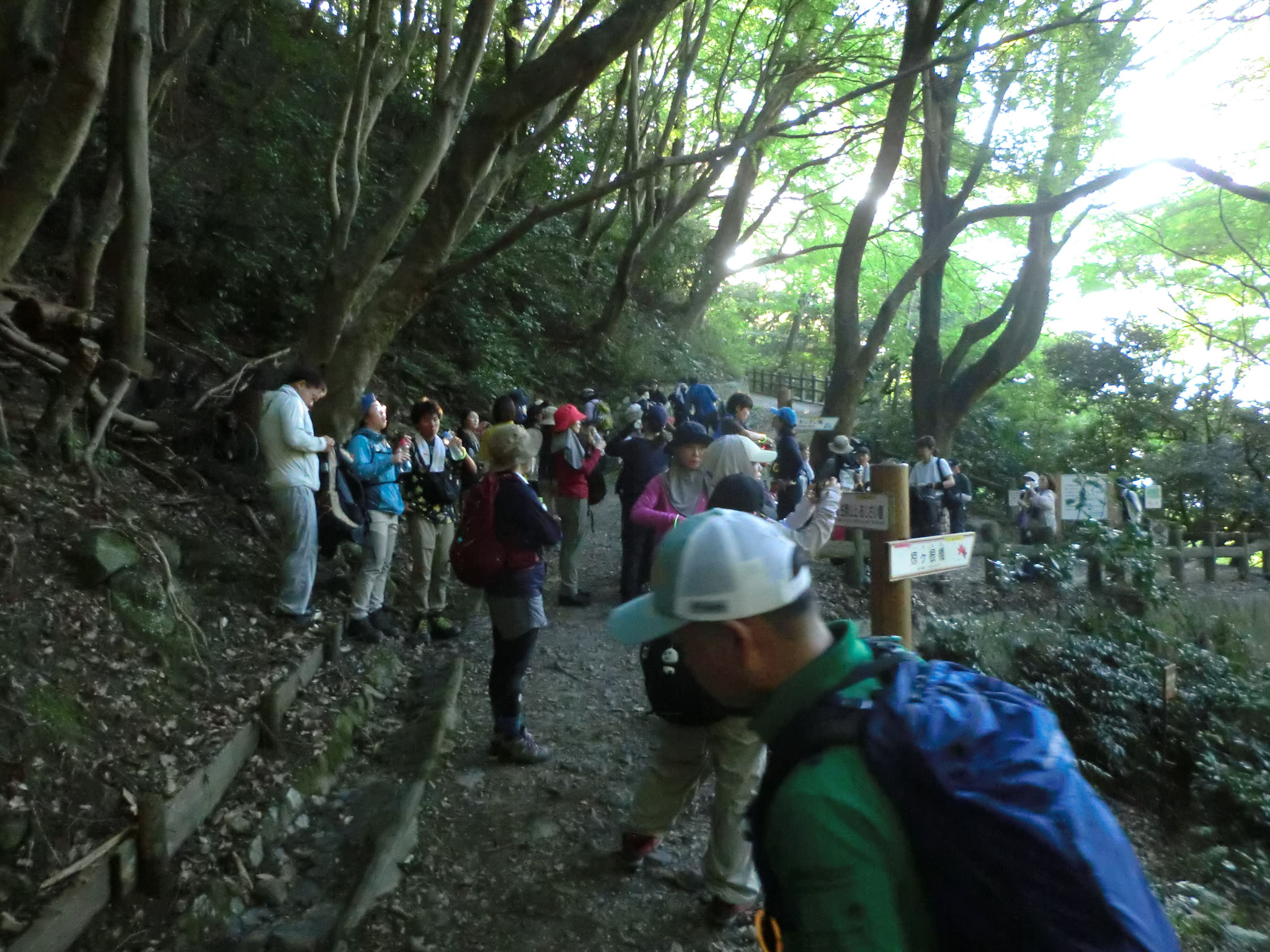 途中の豊浦橋南で給水休憩