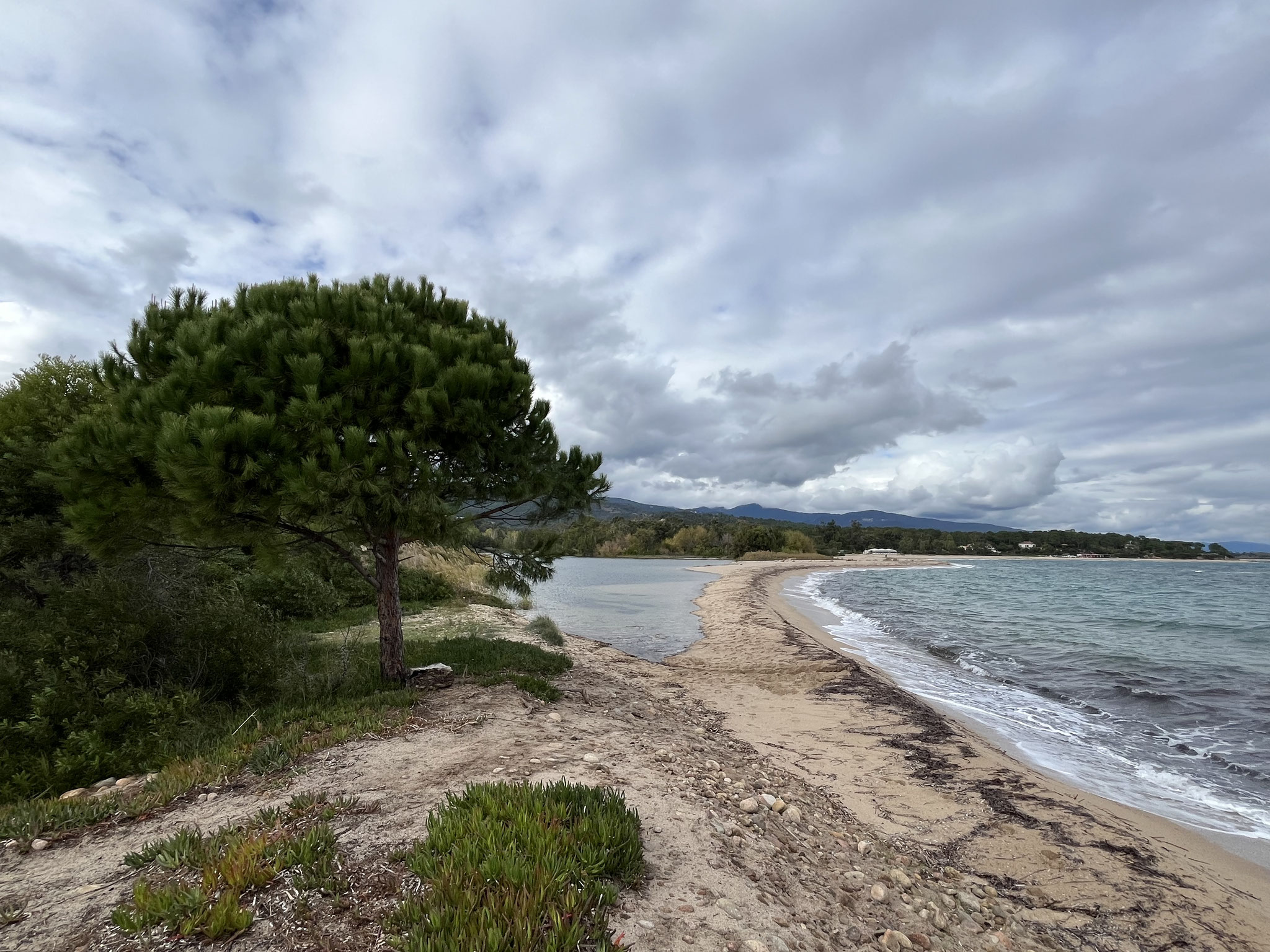 In Solenzara angekommen machen wir noch einen Spaziergang am Strand und …