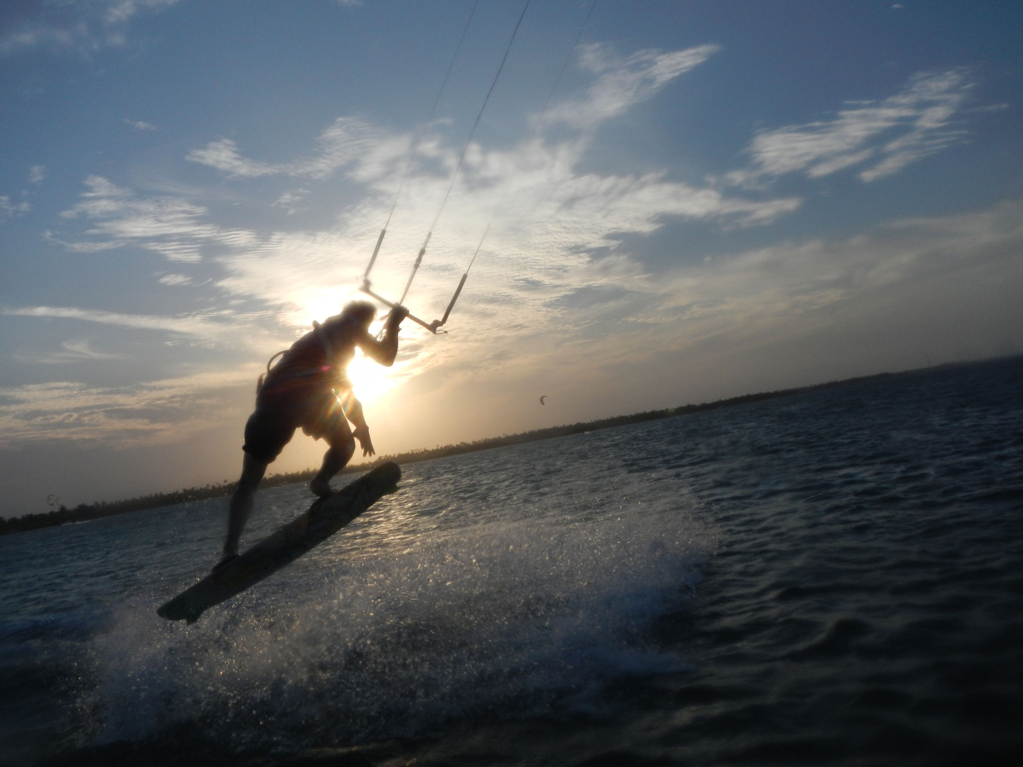 Professionelles Kiten an der Nordsee