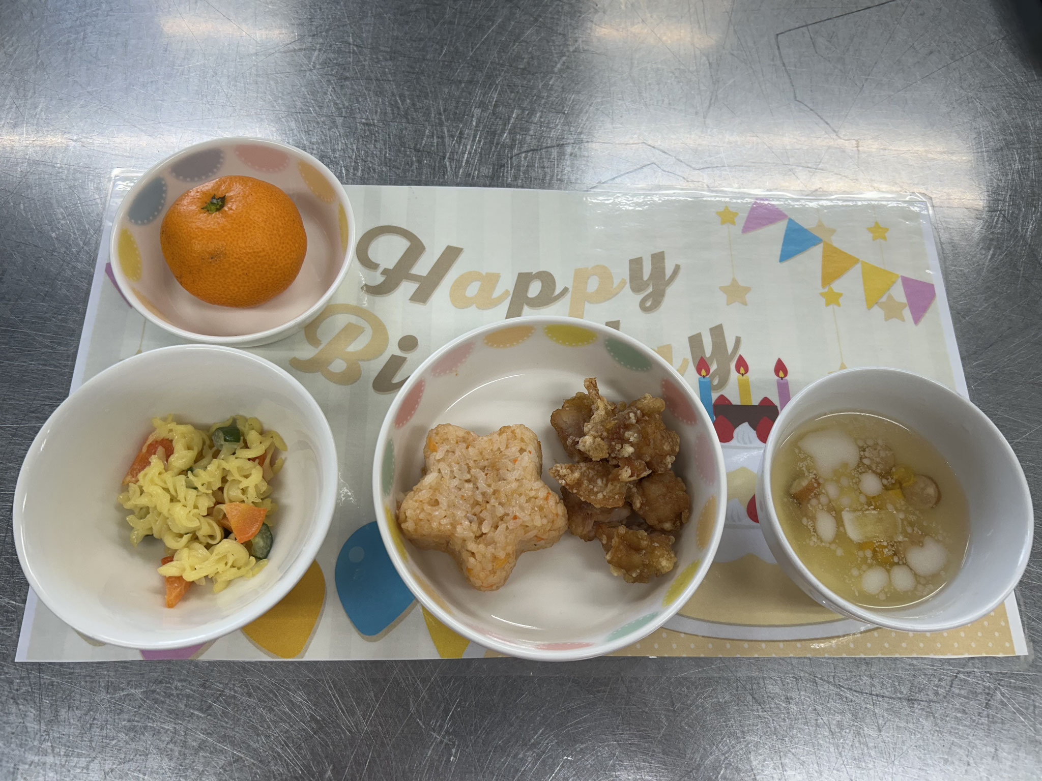 とりのから揚げ＆マカロニサラダ