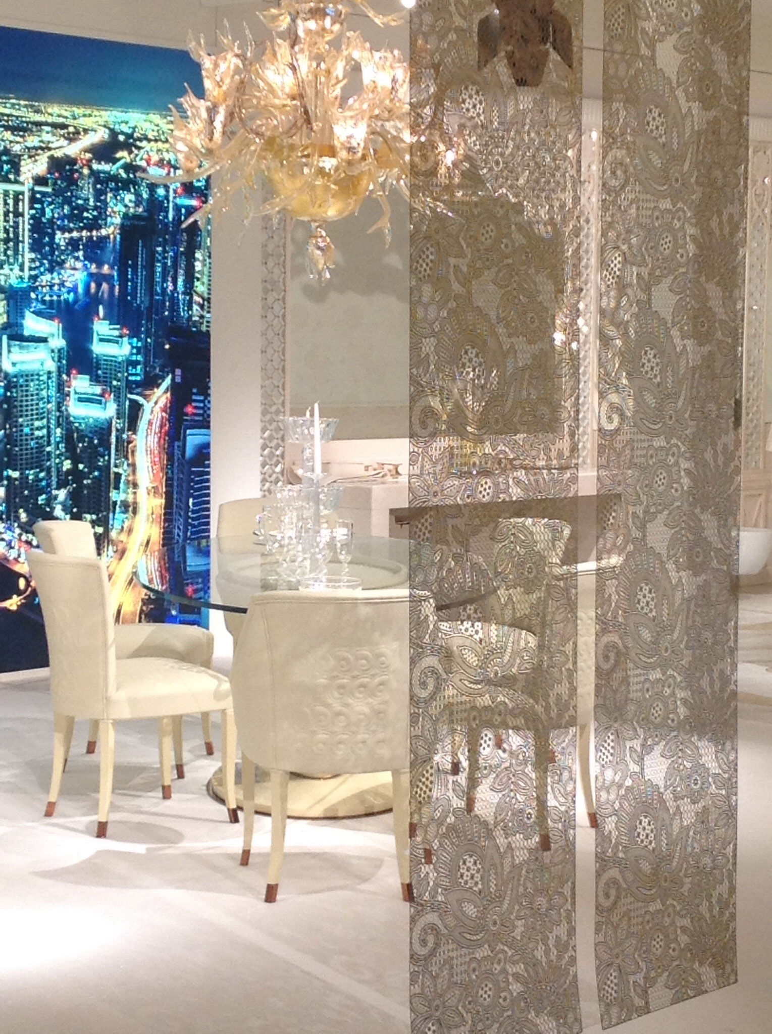 Italian Luxury Interiors, Dubai 2014 Caino Design Decorative metal screens