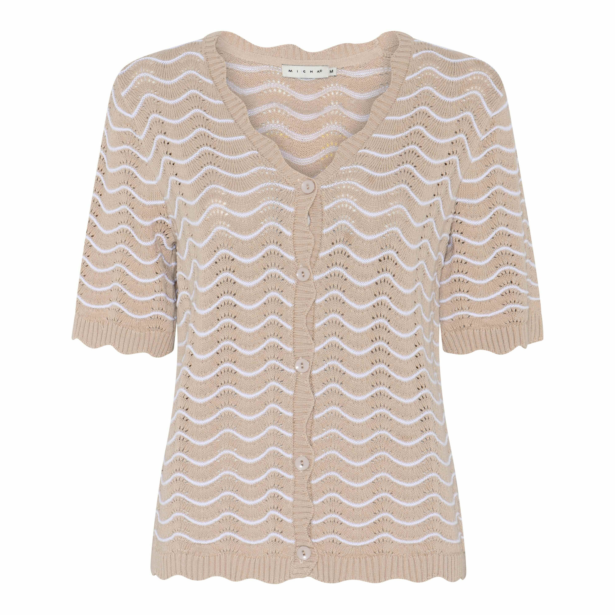 Gilet tricot courtes manches dames