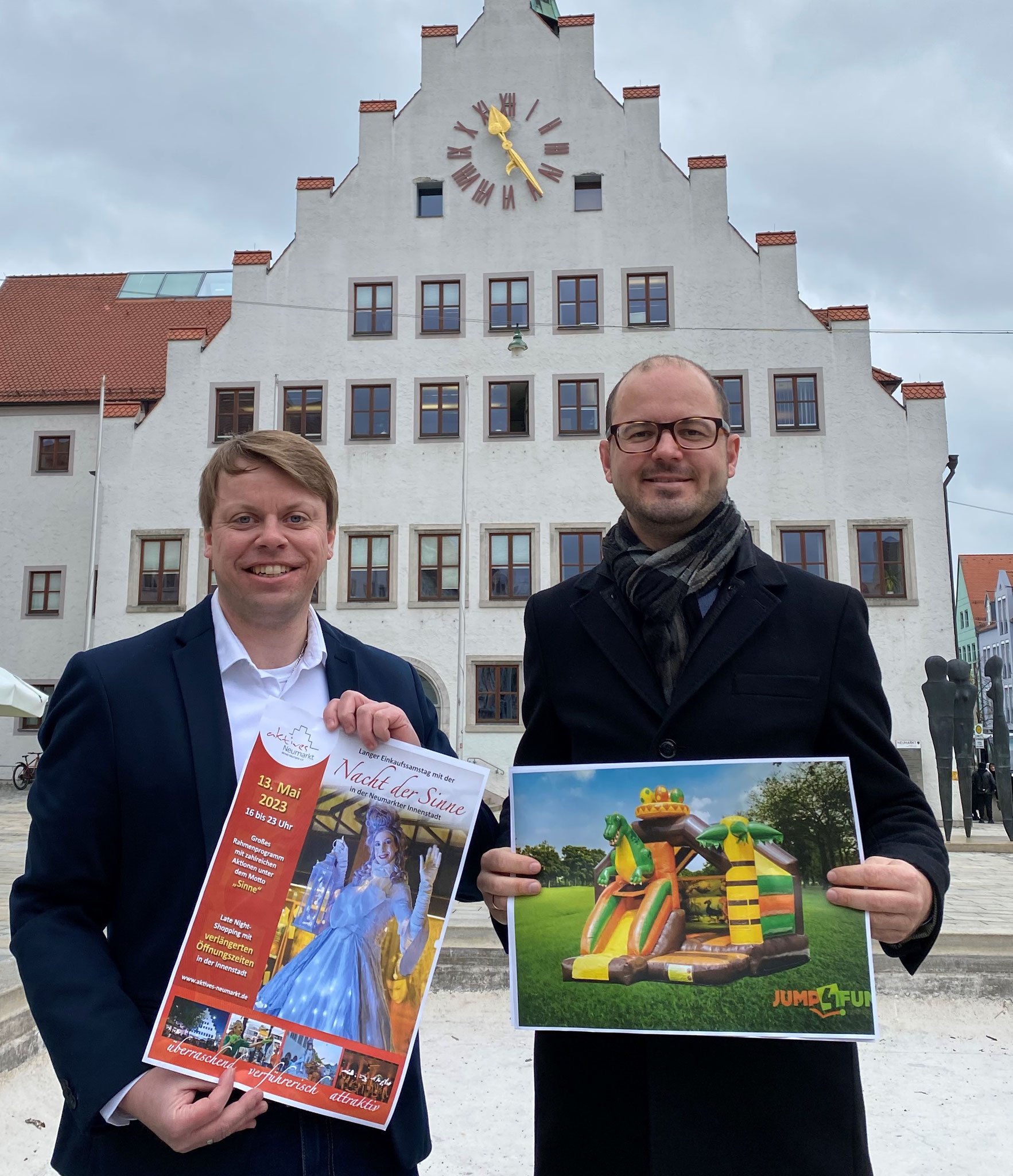 City-Manager Christian Eisner und Matthias Auhuber (Stadtquartier NeuerMarkt)