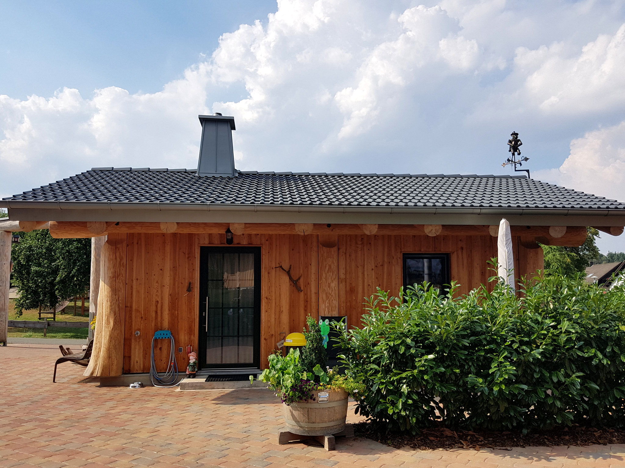 Blockhaus Edersee Schwimteich Sauna