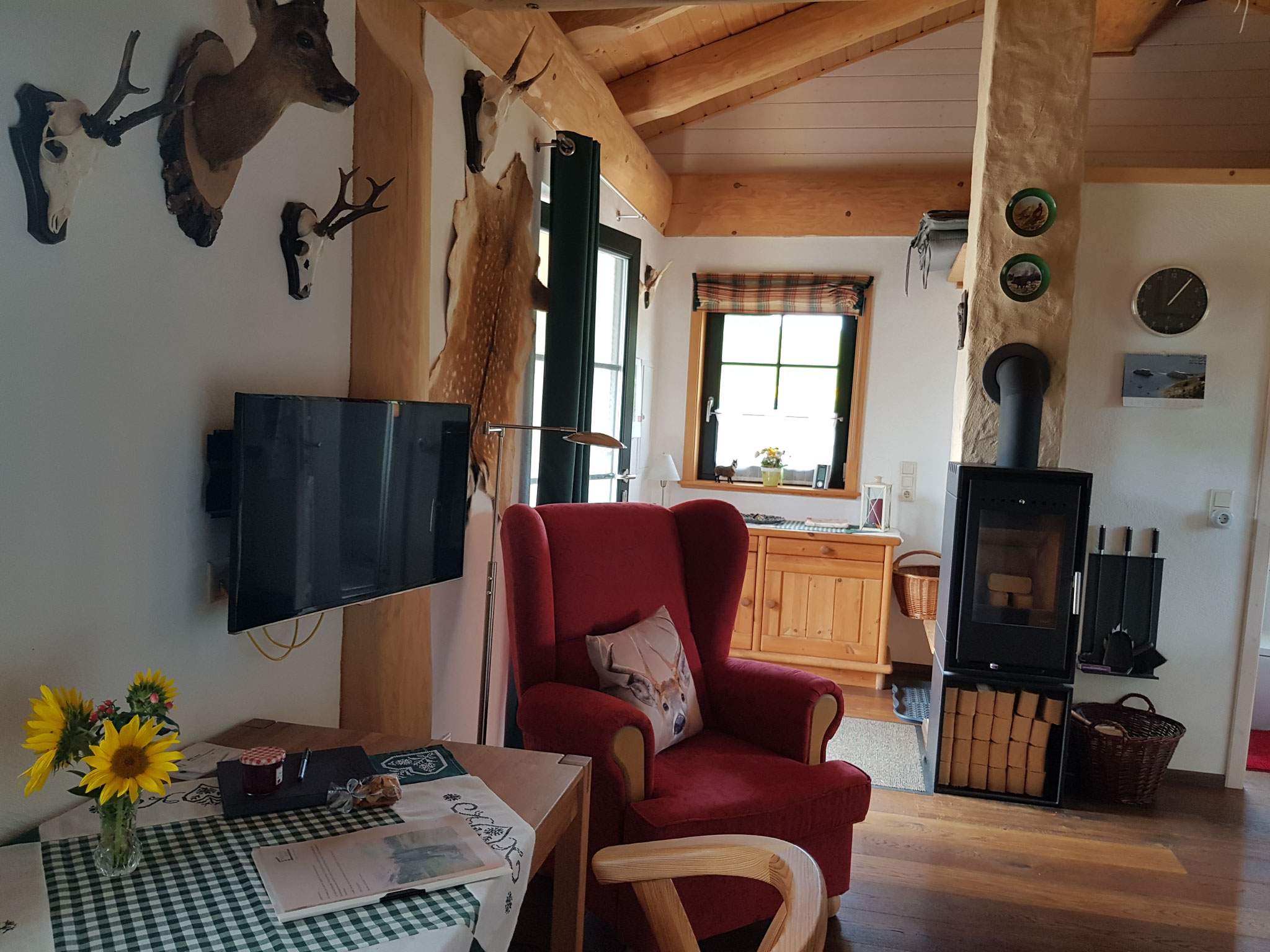 Holzhaus Edersee Schwimmteich Sauna