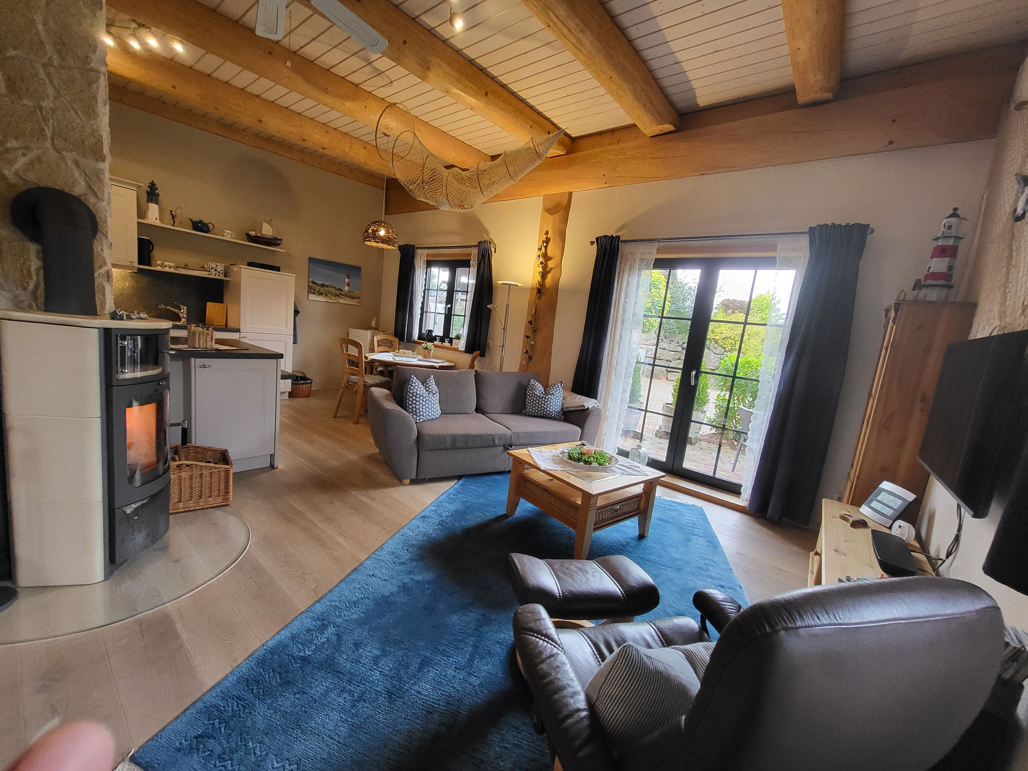 Ferienhaus Edersee Sauna Schwimmteich Kaminofen