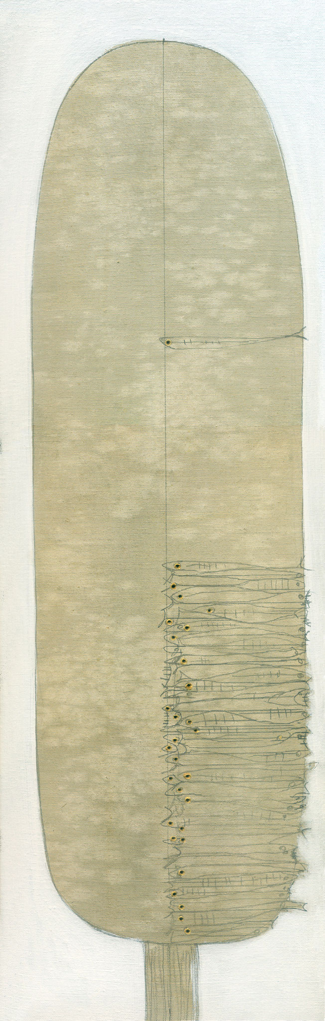 The Beautiful Healing Tree + Fish & Trees, 2016, acrylic on canvas, 66 x 21 cm 