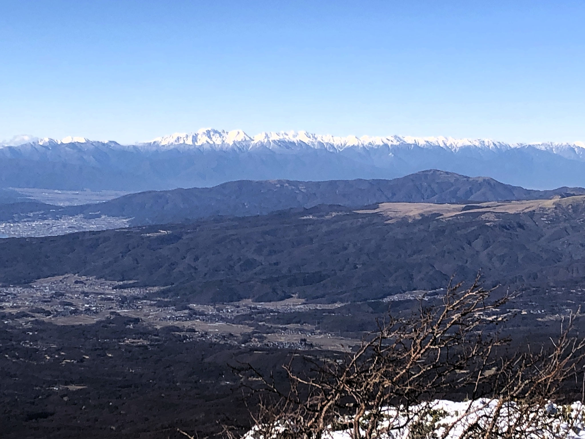 北アルプス方面も鮮やかに見渡せる