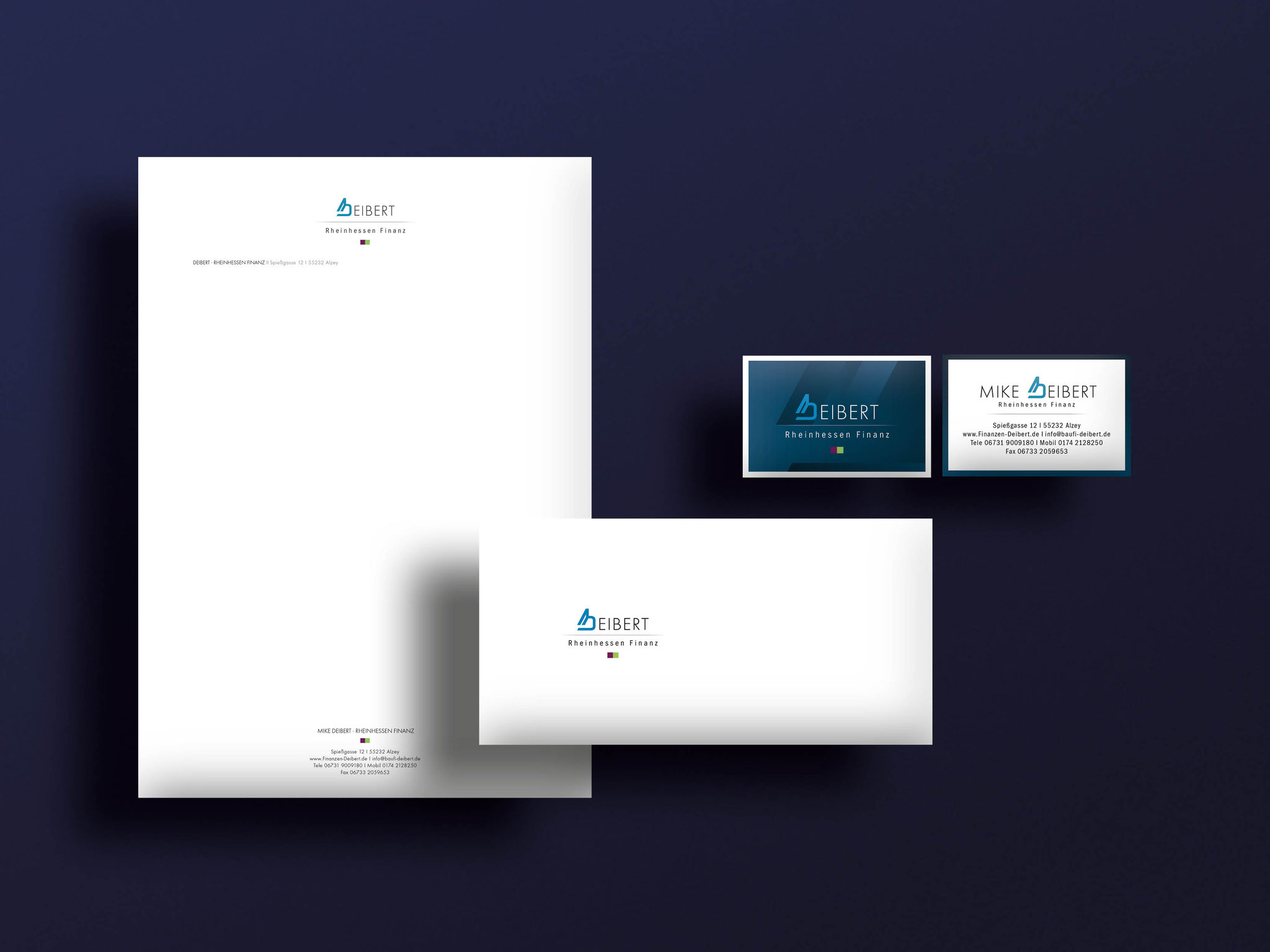 Corporate Design // Briefpapier, Kuvert, Visitenkarte