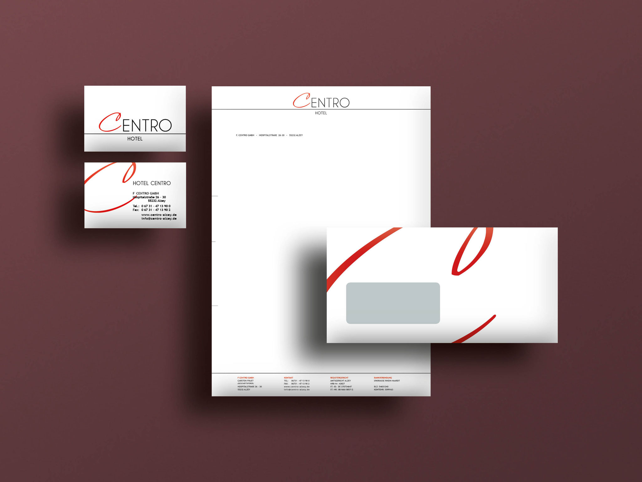 Corporate Design // Briefpapier, Kuvert, Visitenkarte