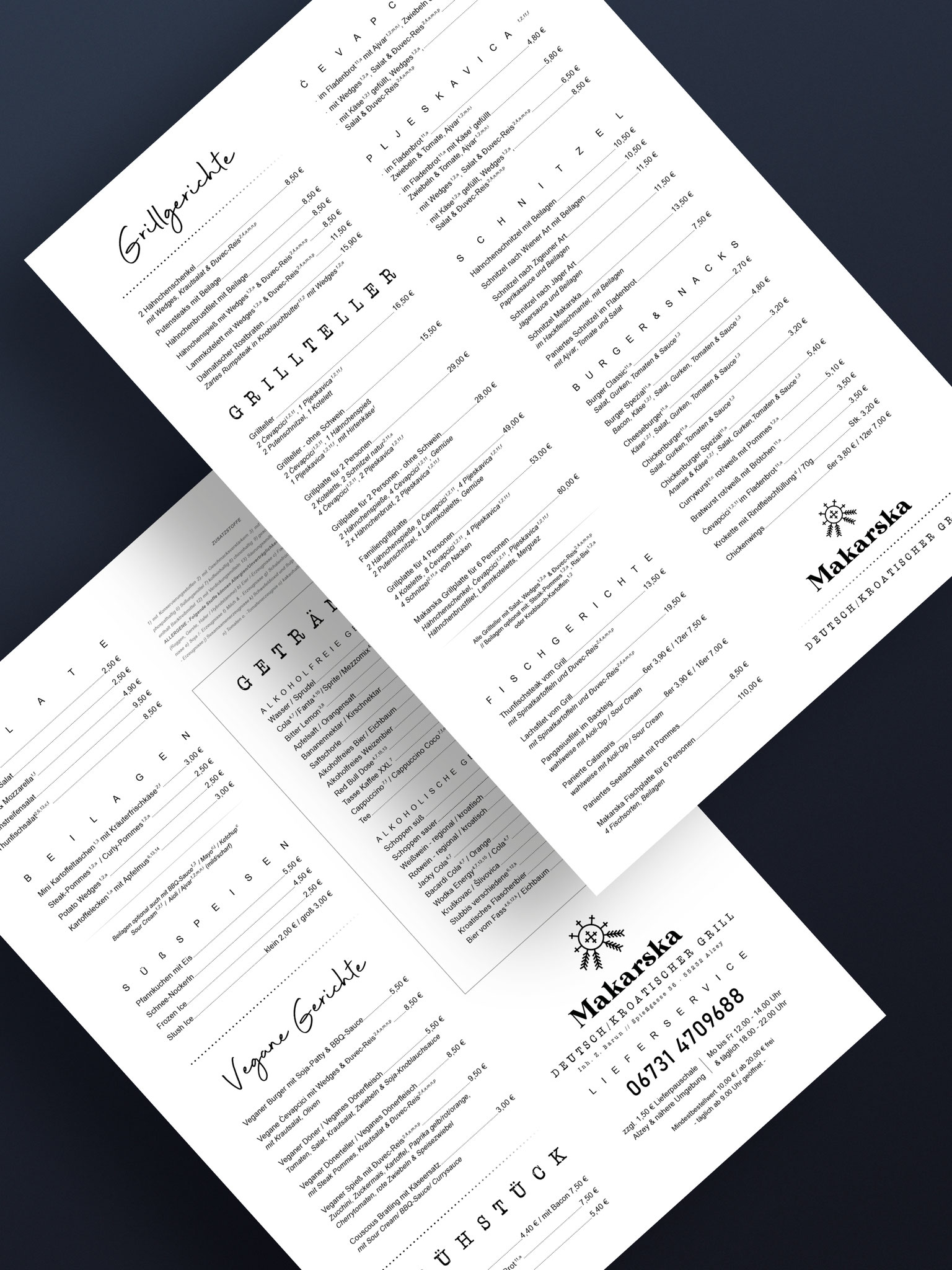 Corporate Design // Speisekarte