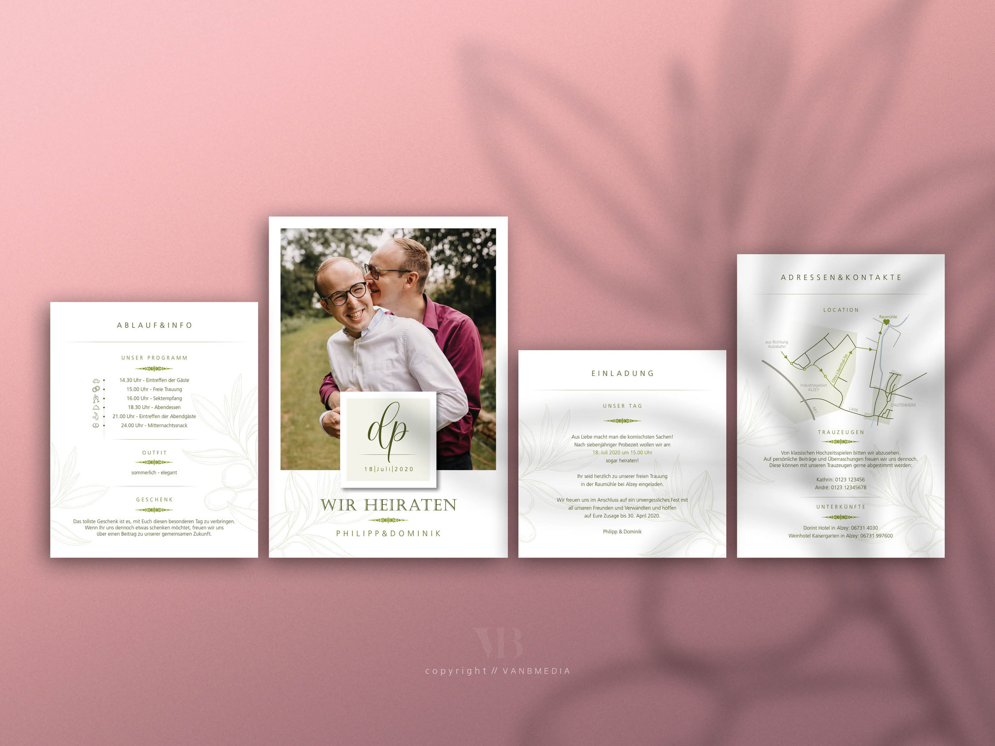 Wedding // Einladungskarte Pocketfold
