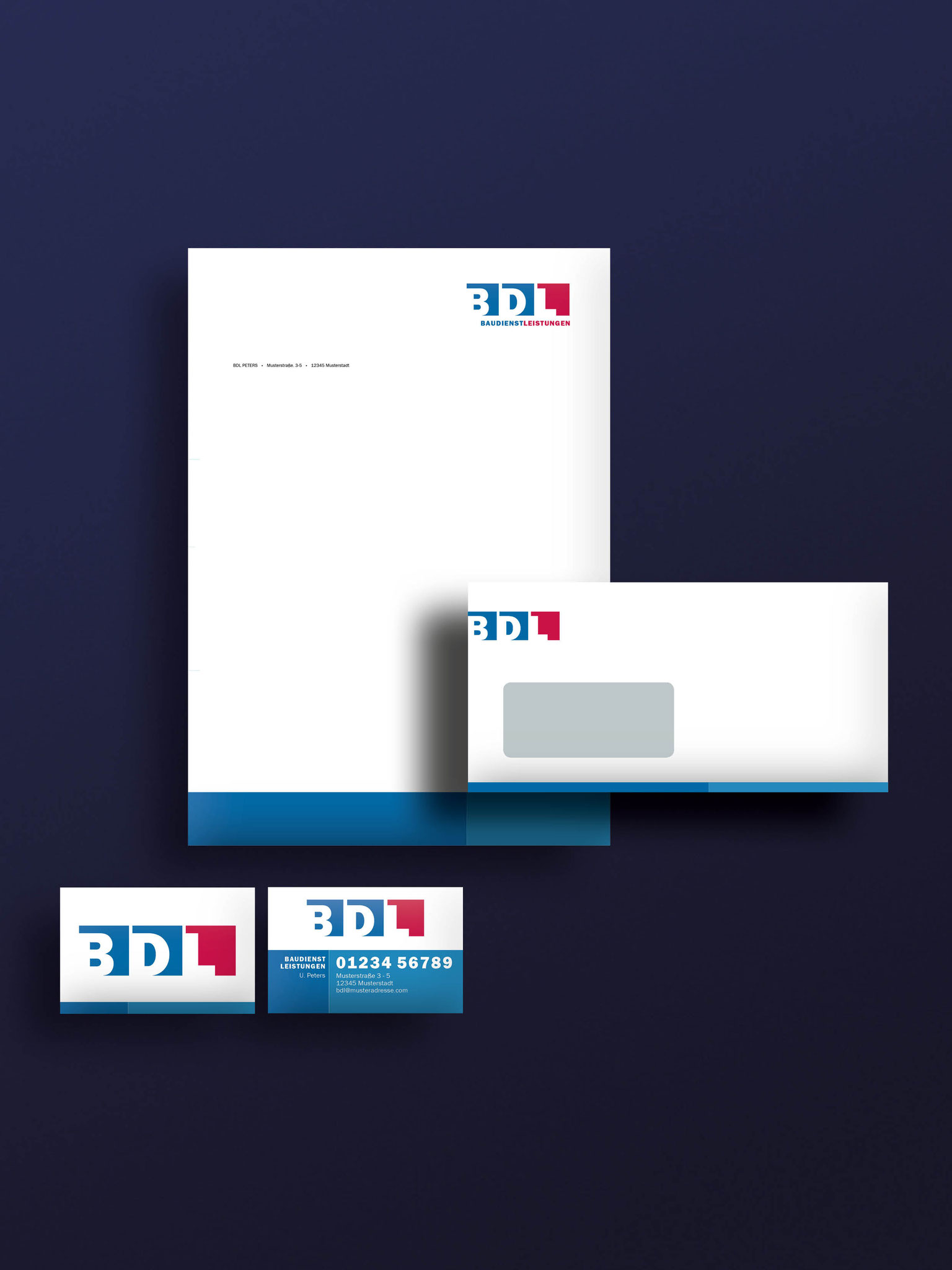 Corporate Design // Briefpapier, Kuvert, Visitenkarte