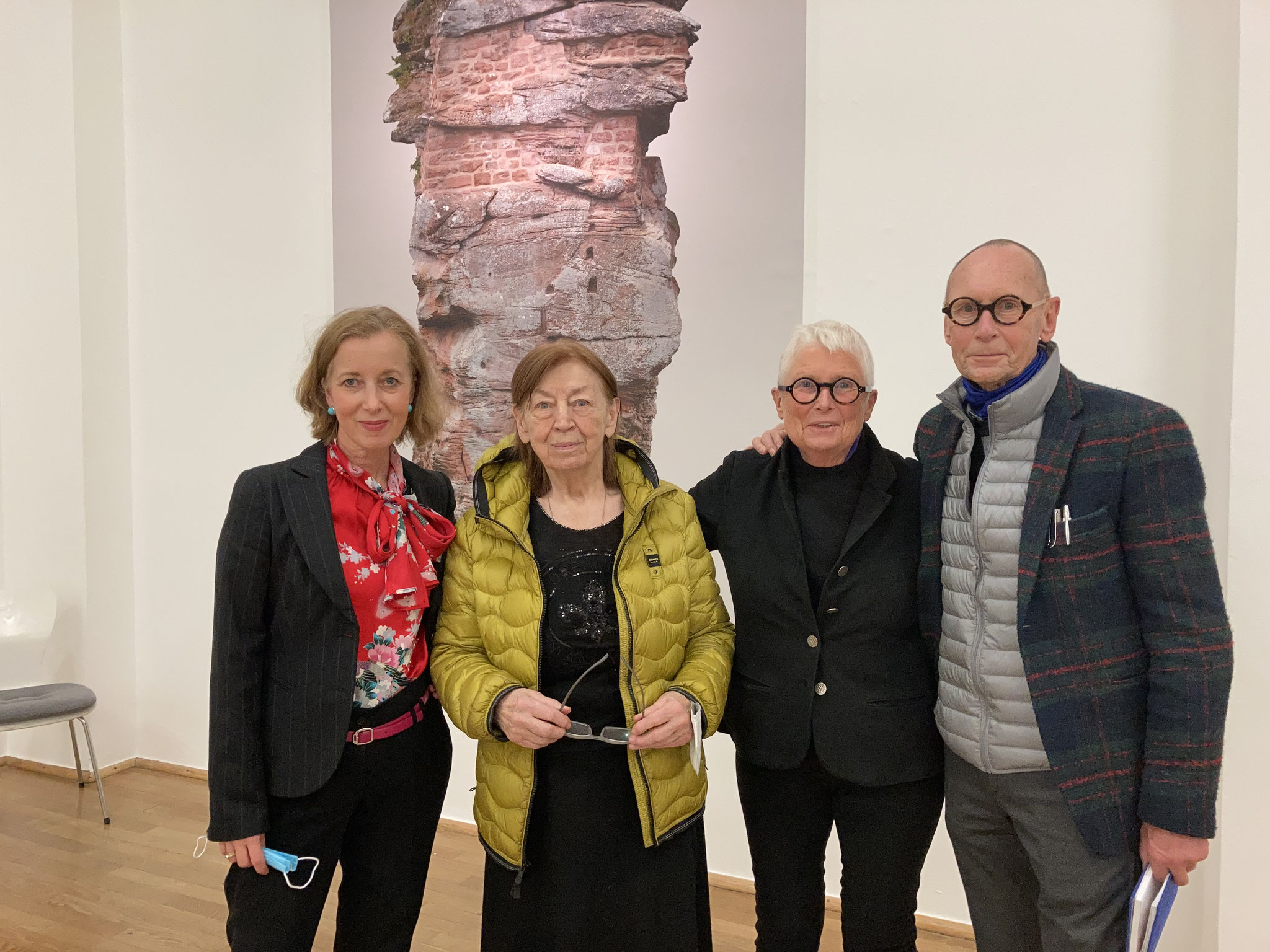 Preparations of the exhibition FRAGILITY — 30th ANNIVERSARY OF THE LUDWIG MUSEUM with the director Beate Reifenscheid, Brigitte March, Anne & Patrick Poirier, March 2021 - April 2022  photo credit Danielle March 