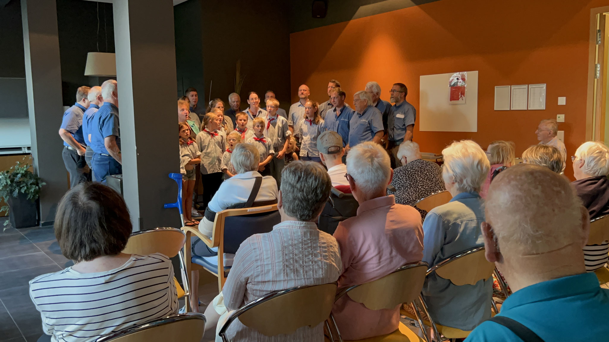 Hauptprob für ds Jodlerträffe im reha Zentrum Heiligenschwendi