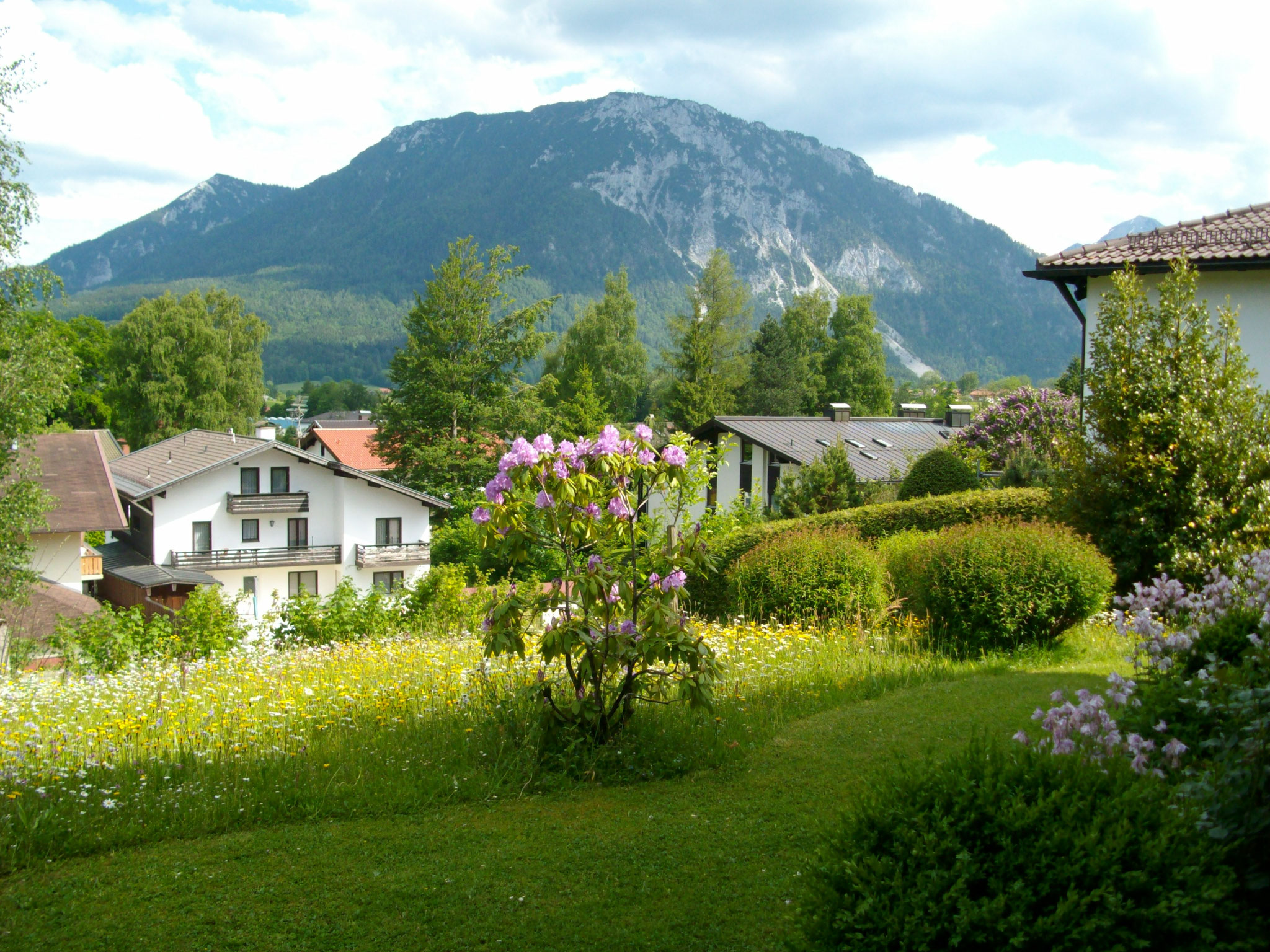 Blick vom Balkon auf den Rauschberg