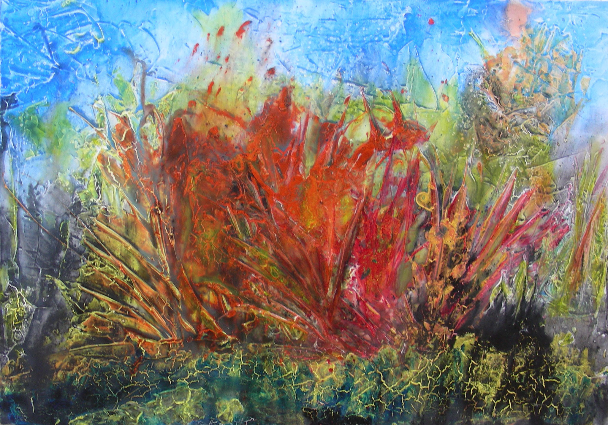 "Landschaft IV" Acryl auf Leinwnad 70x100x4cm