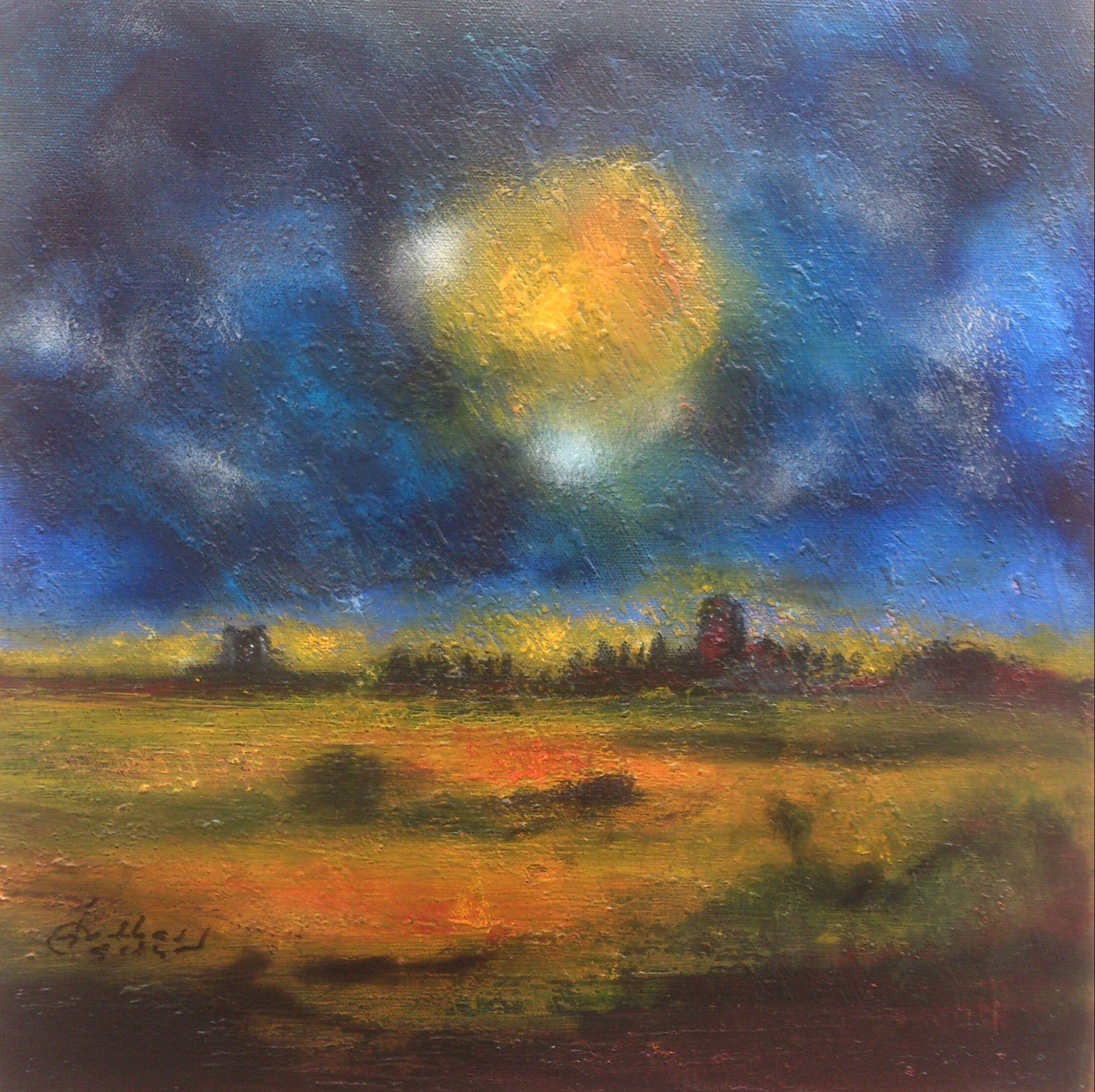 "Im Mondlicht" Acryl auf Leinwand30x30x8cm