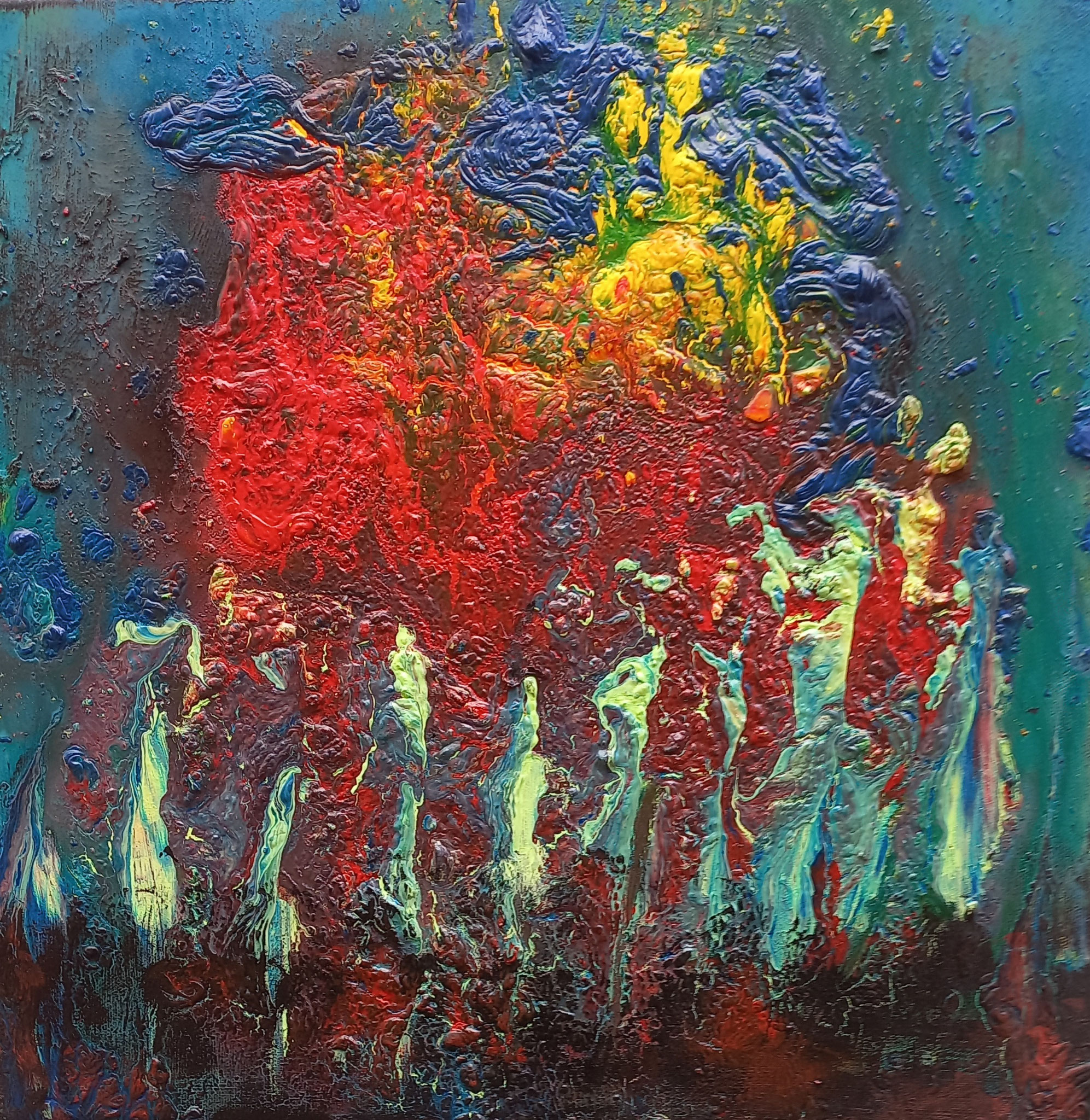 "Nachmittag im Mai II" Acryl auf Leinwand 40x40x4xm