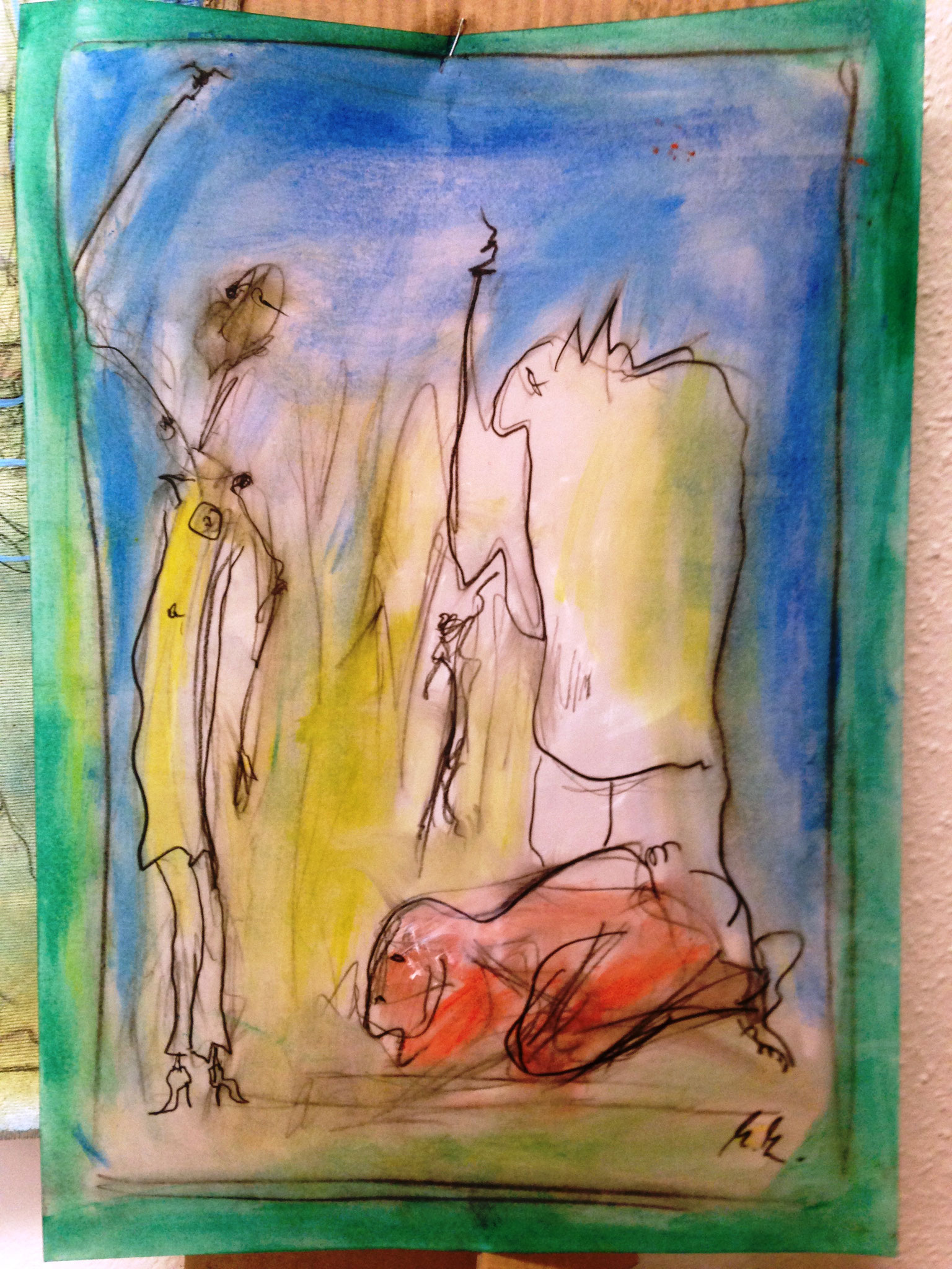 well done, oil on paper, 42 cm x 29,7 cm