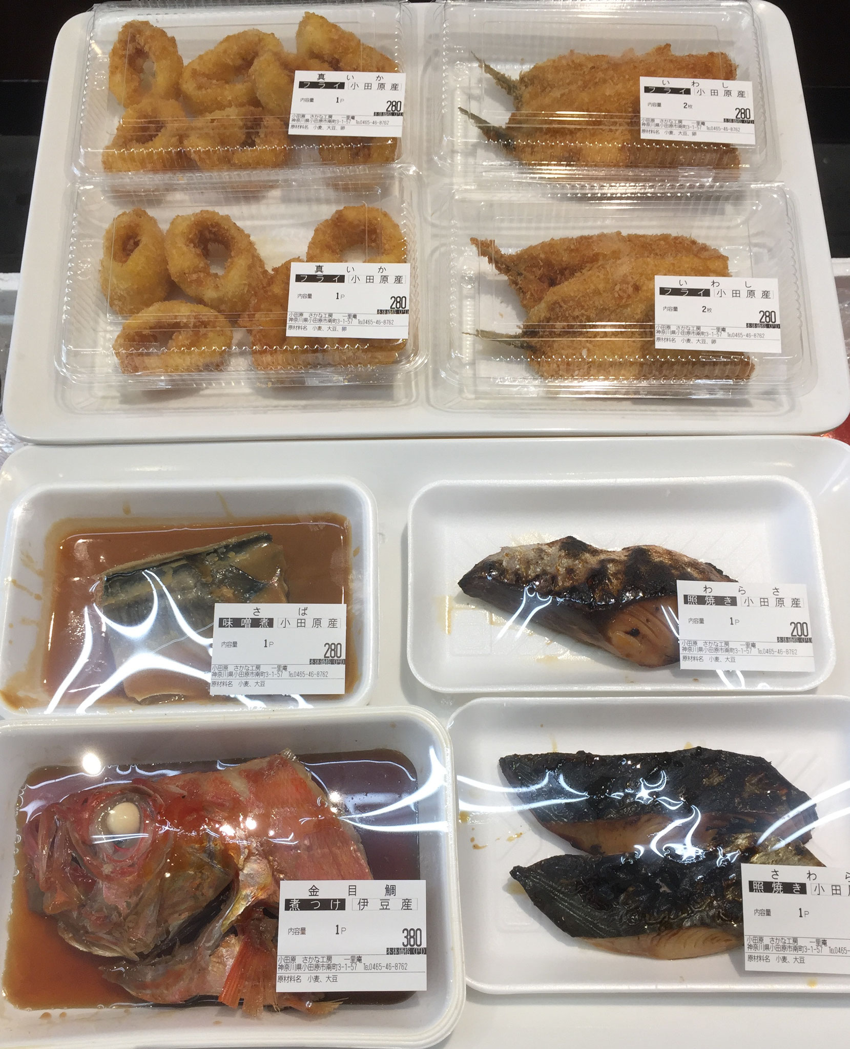 鮮魚のサンプル 小田原さかな工房 一里庵
