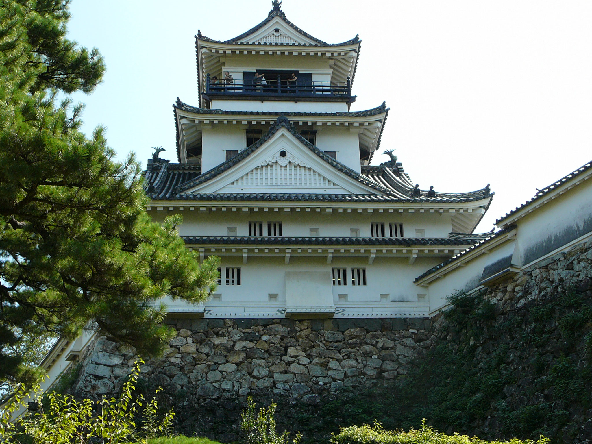 高知城（重要文化財）高知県高知市丸ノ内、1747年築の四重六階の独立式で望楼型天守