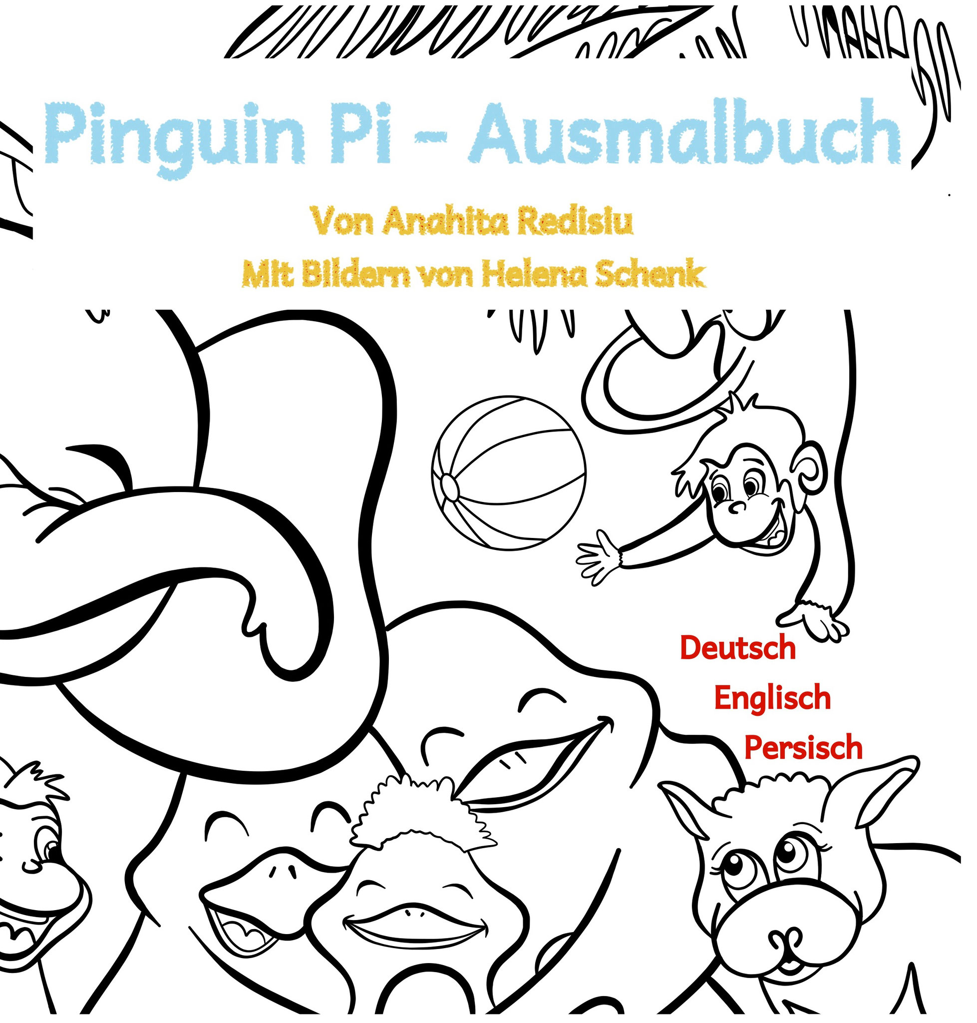 Ausmalbuch Pinguin Pi von Anahita Redisiu