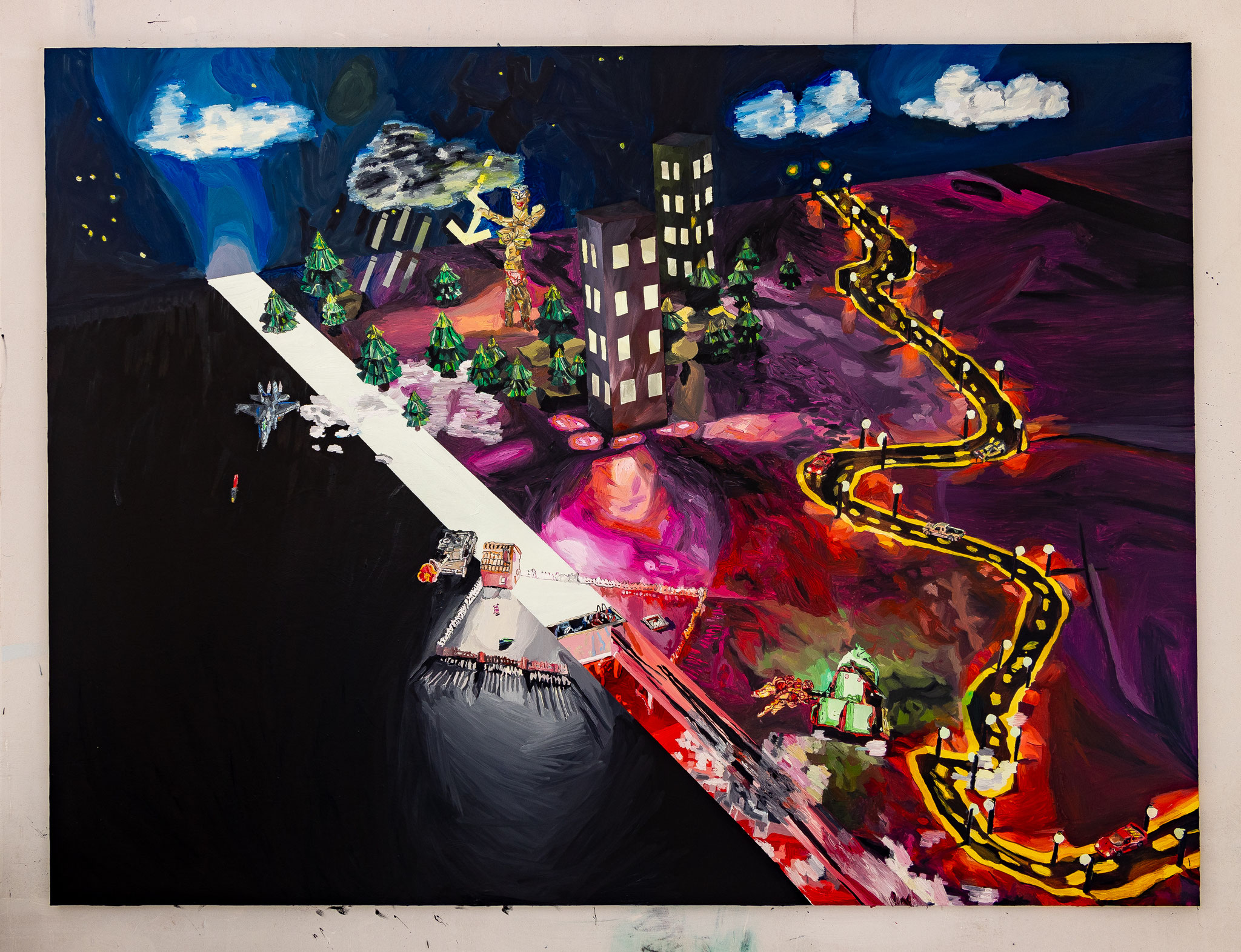 Approaching, oil on wood, 200cm*150cm, 2025