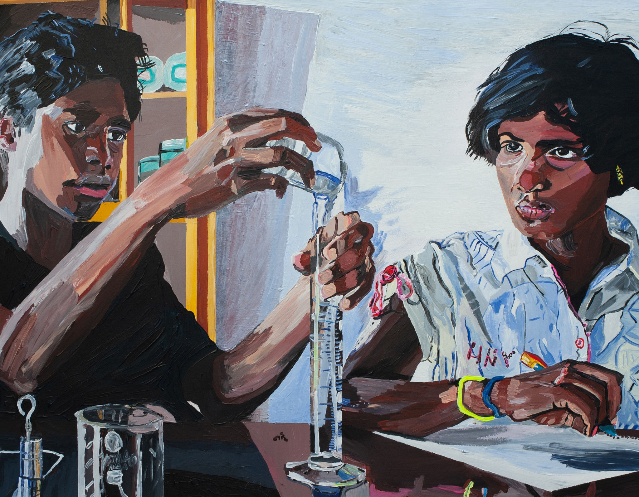 pupils, Acryl on paper, 70cm*50cm, 2020
