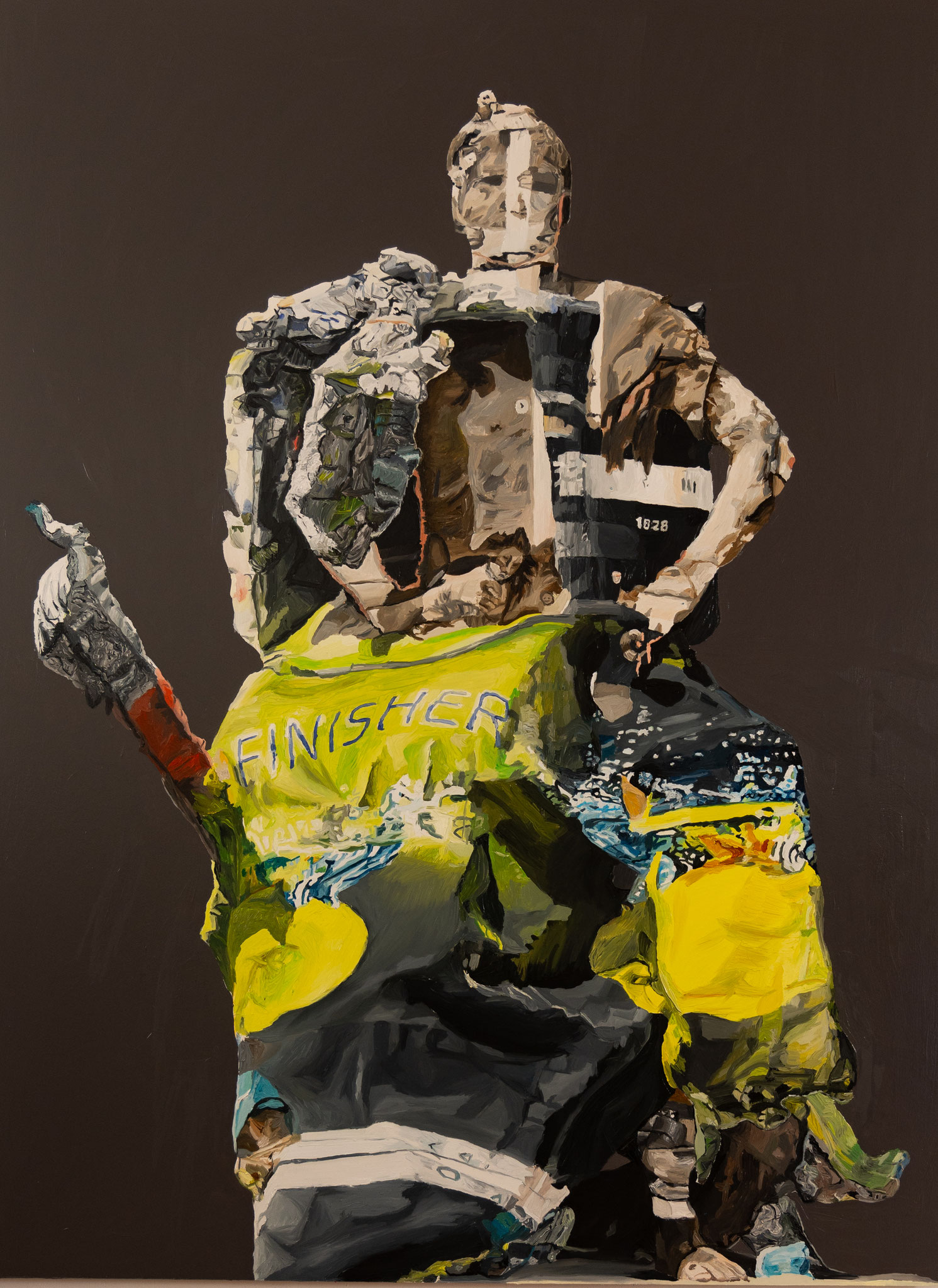 Knight, Oil on wood, 160cm*140cm, 2024