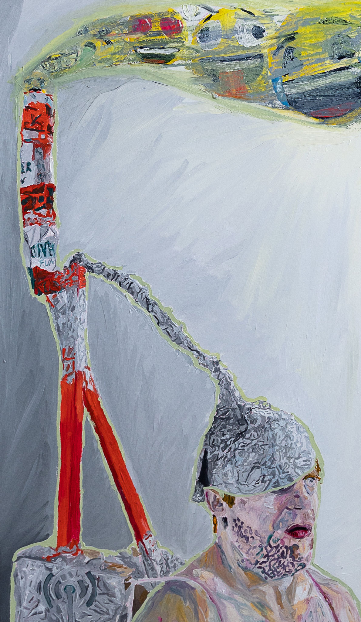 Superradio, Oil on wood, 70cm*40cm, 2023