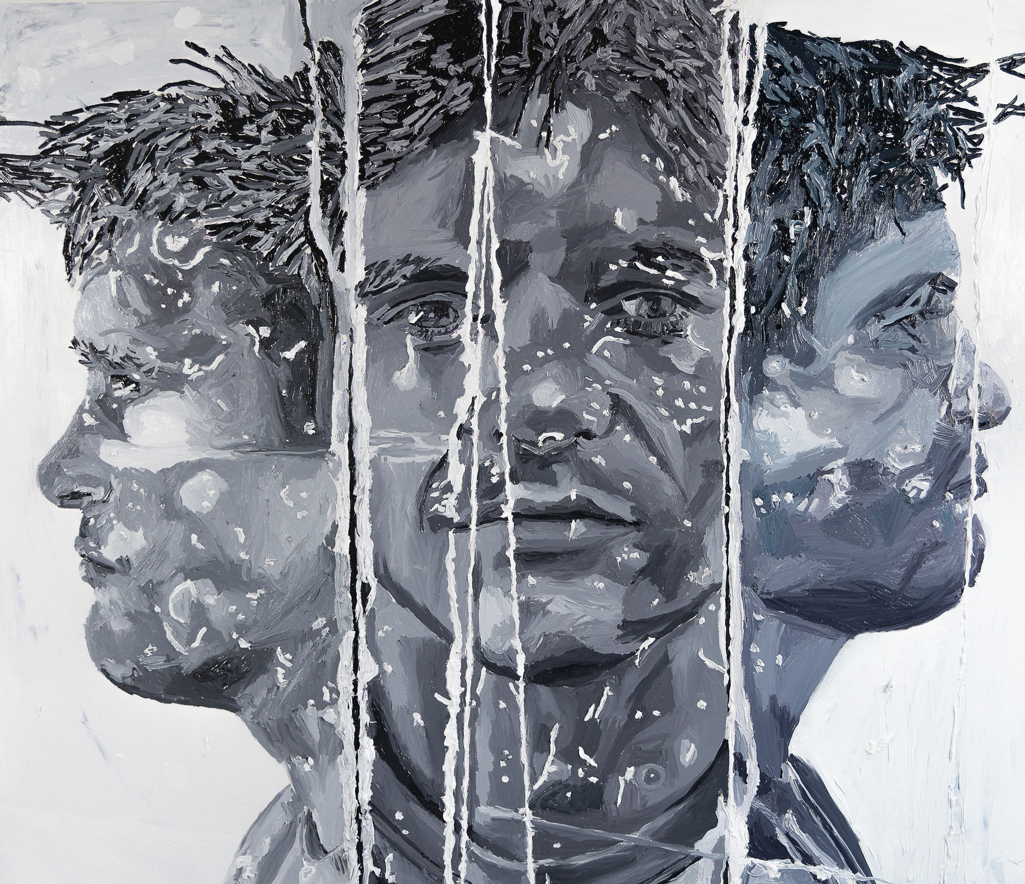 In front, Oil on wood, 100cm*80cm, 2023