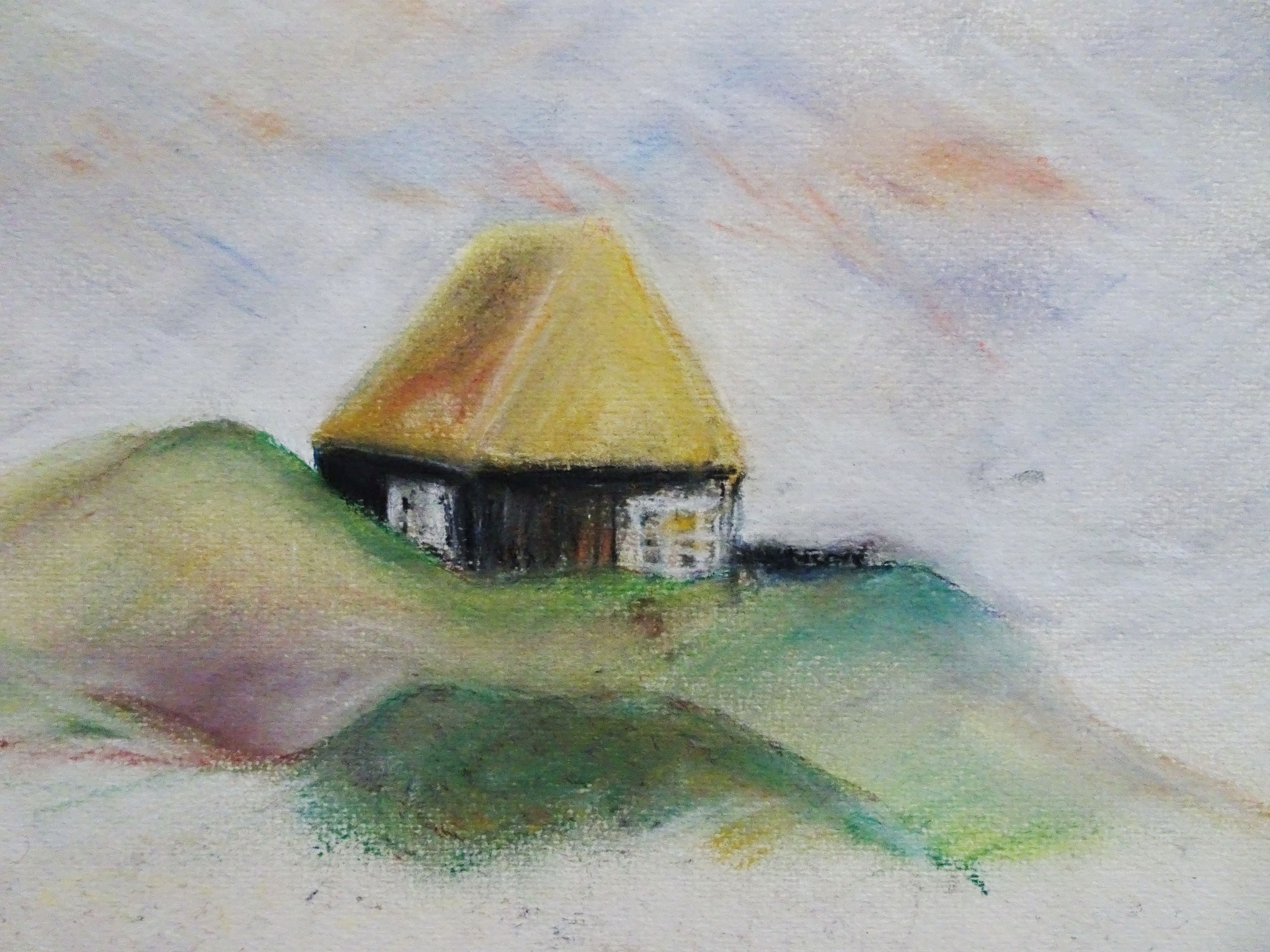 dünenhaus;    -        Pastell, 37x50cm, 