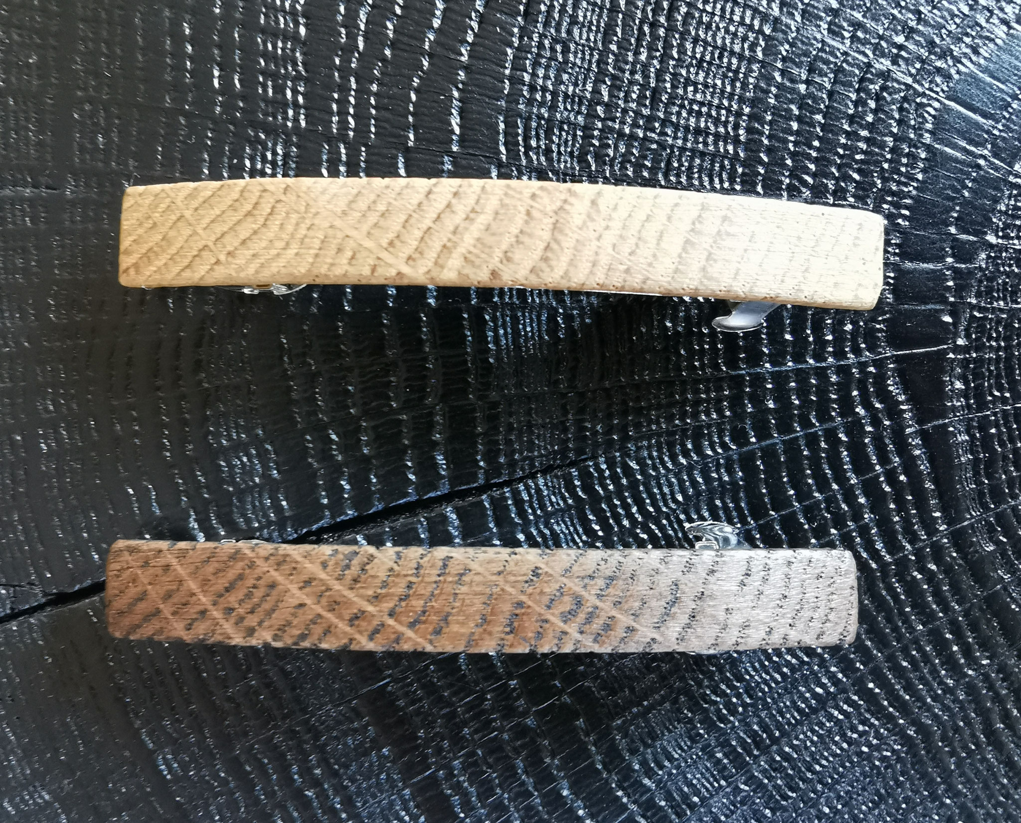 Barrettes en chêne