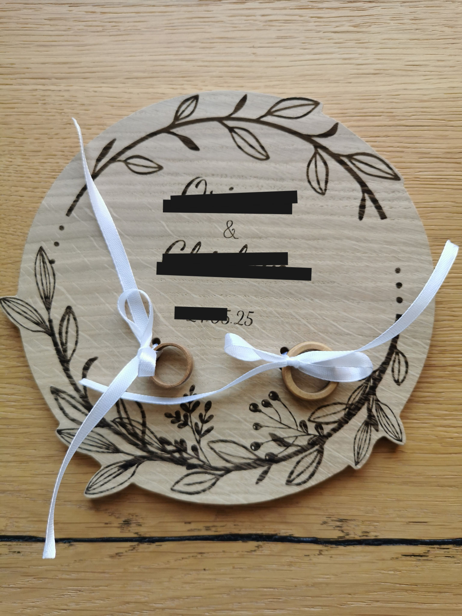 Porte alliances personnalisé en bois de chêne