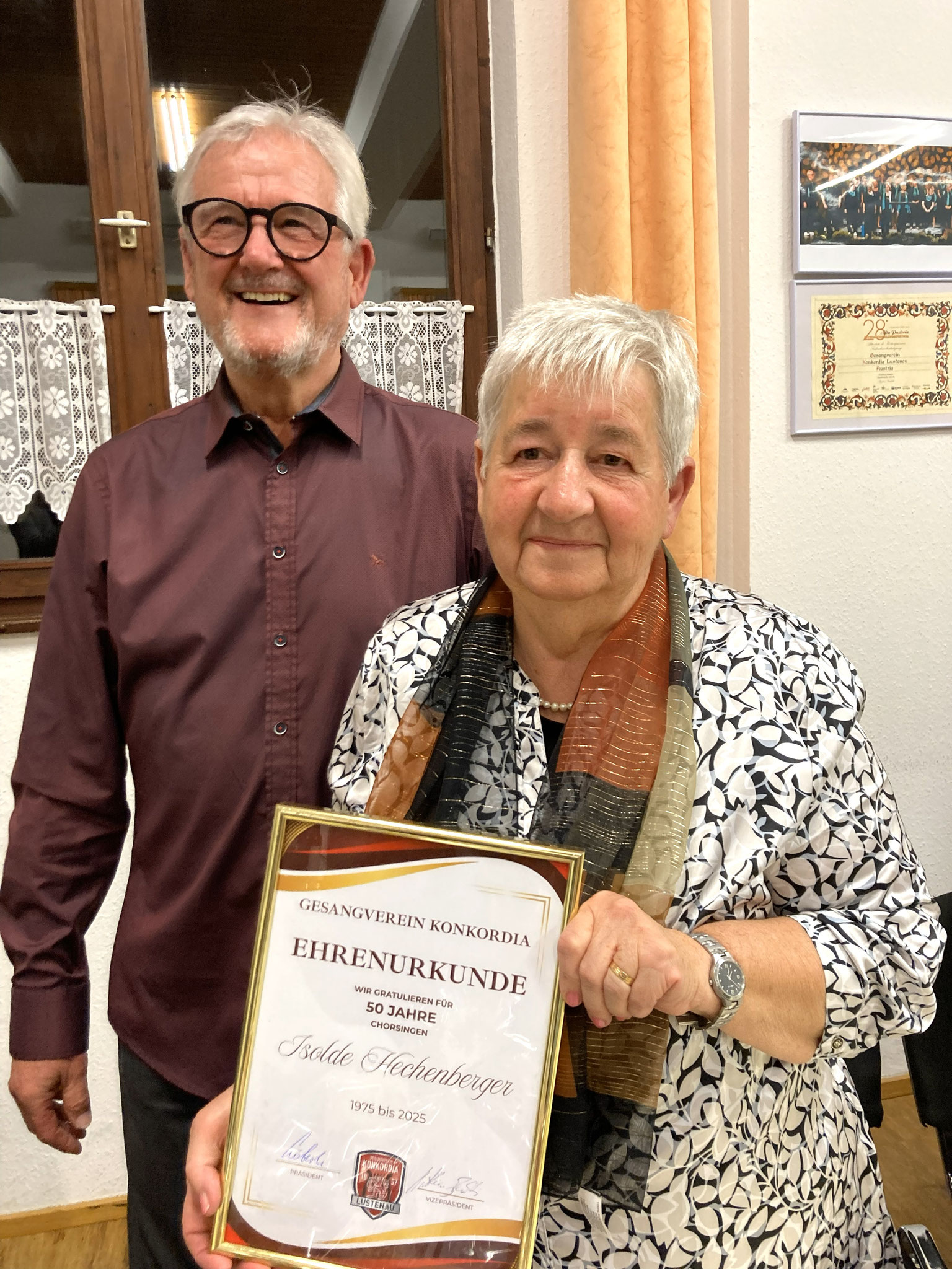 und einer Ehrung für 50 Jahre im Chor