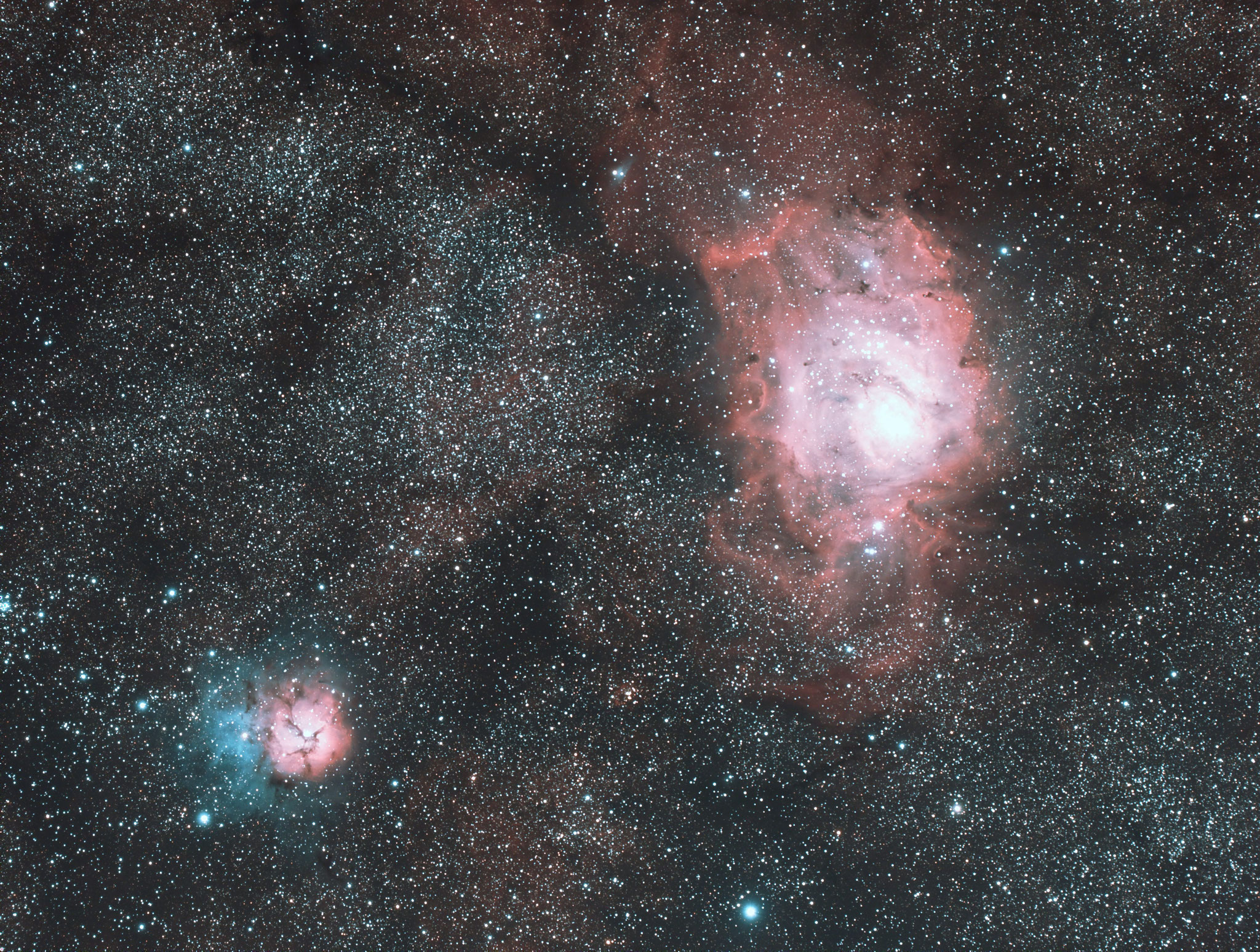 M8 Lagunennebel und M20 Trifidnebel