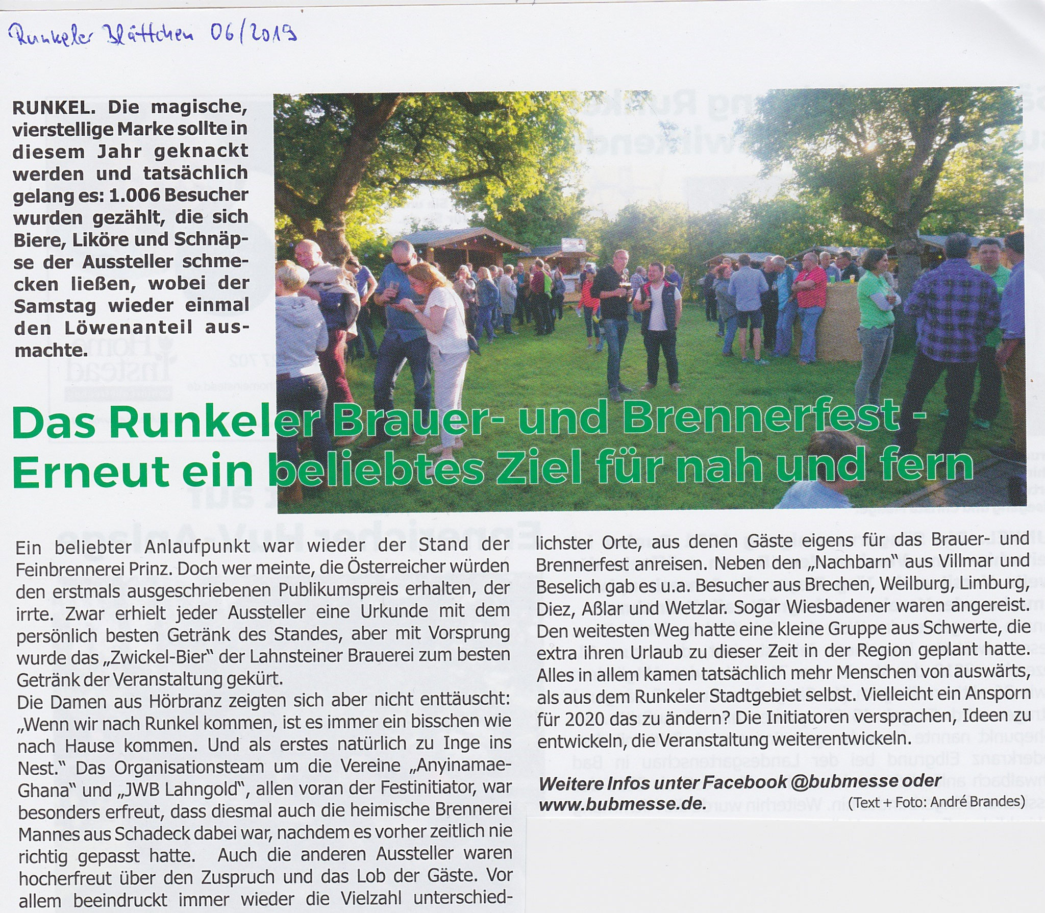 Nachbericht 4. Veranstaltung, Runkeler Blättchen