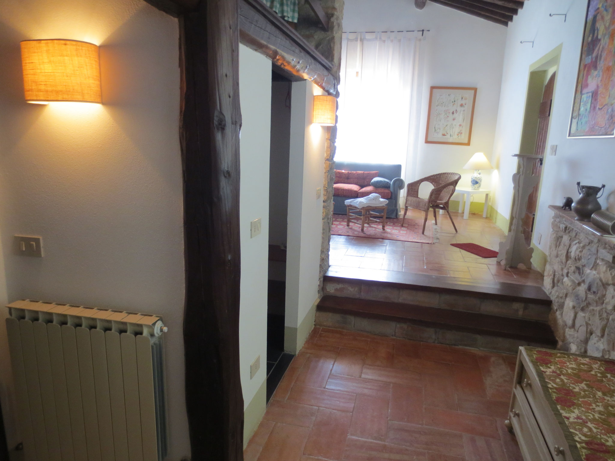 Unser Ferienanwesen: Villa Casale di Renata, Loc. La Casa (Rassina) - 270 qm Innenraum (weiterer Wohnbereich im Haus)