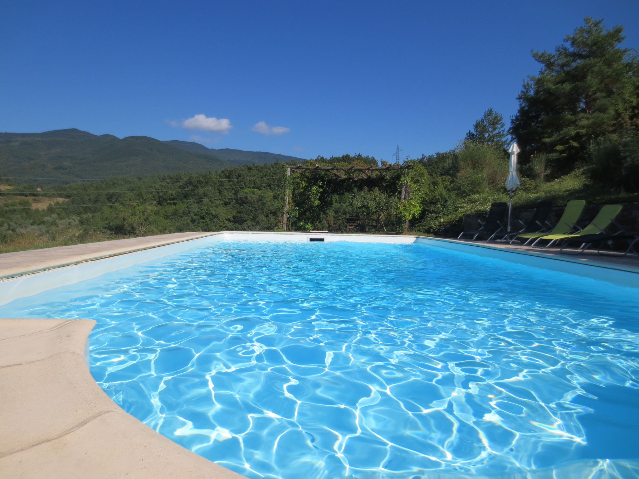 Unser Ferienanwesen: Villa Casale di Renata, Loc. La Casa (Rassina) - Zum Anwesen gehörender Swimming-Pool