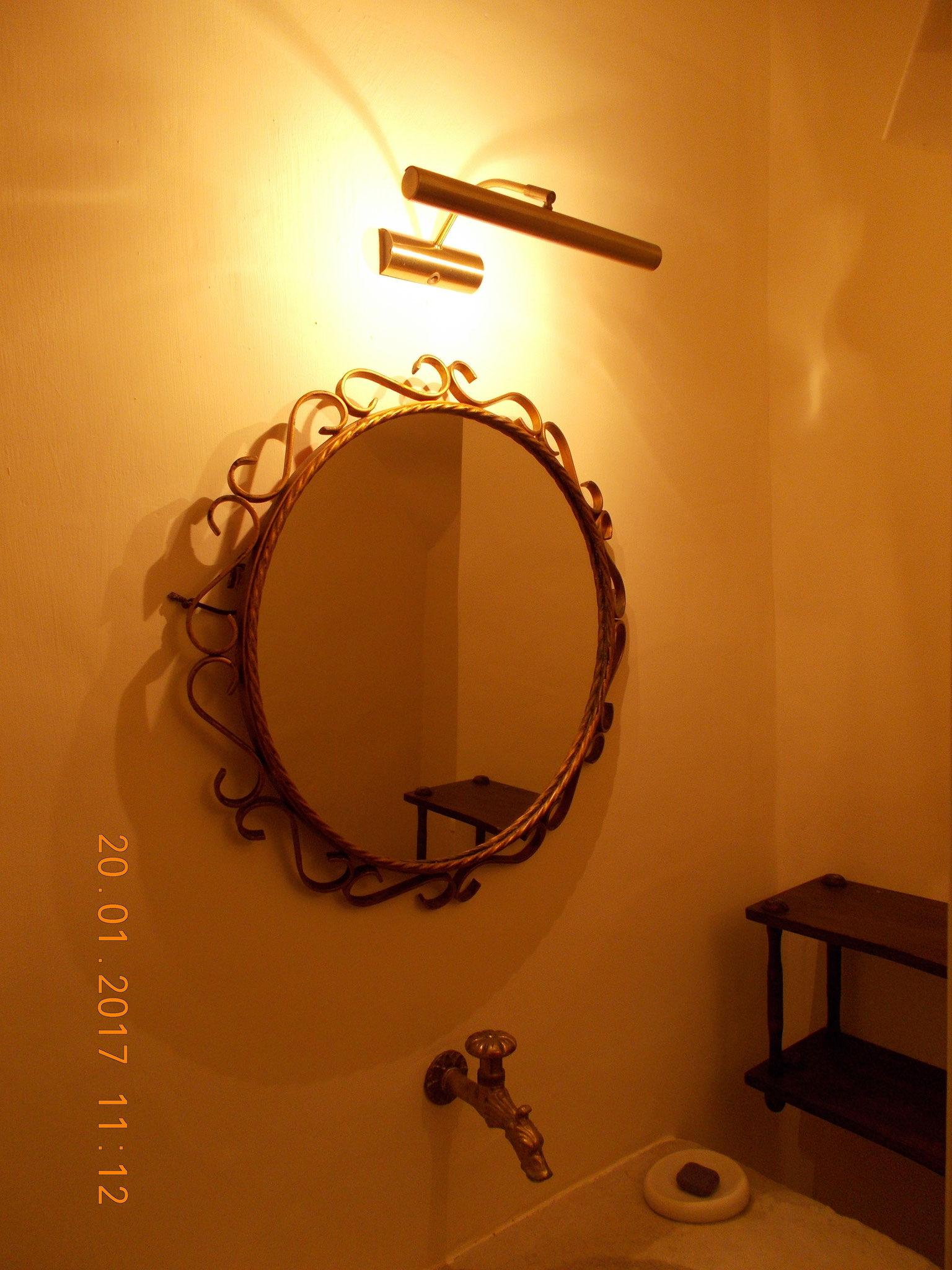 Après Restauration : Miroir Plat Cadre Ferronnerie