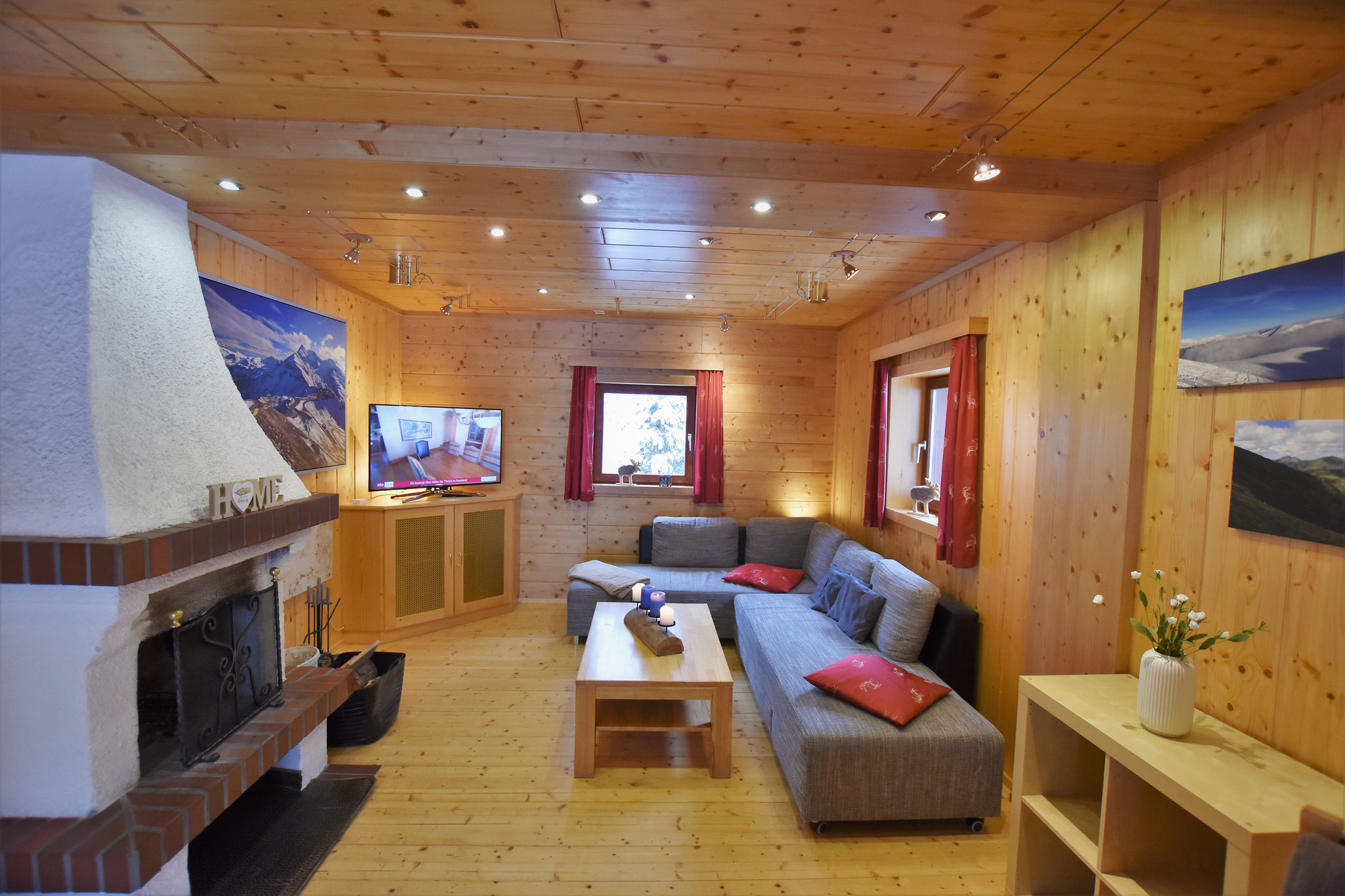 Zirbenwald-Lodge - gemütliches Wohnzimmer